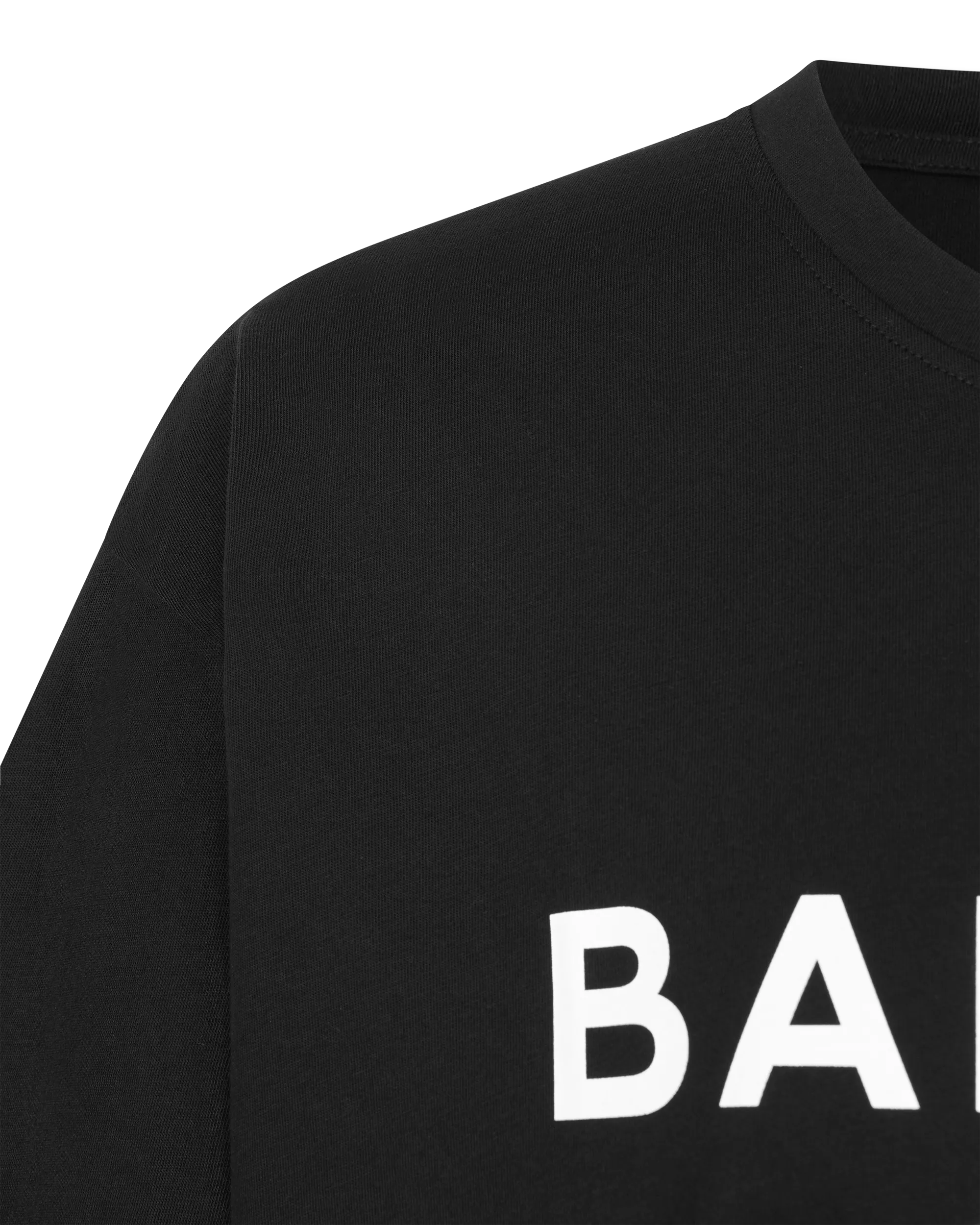 Cropped Balmain Printed T-Shirt