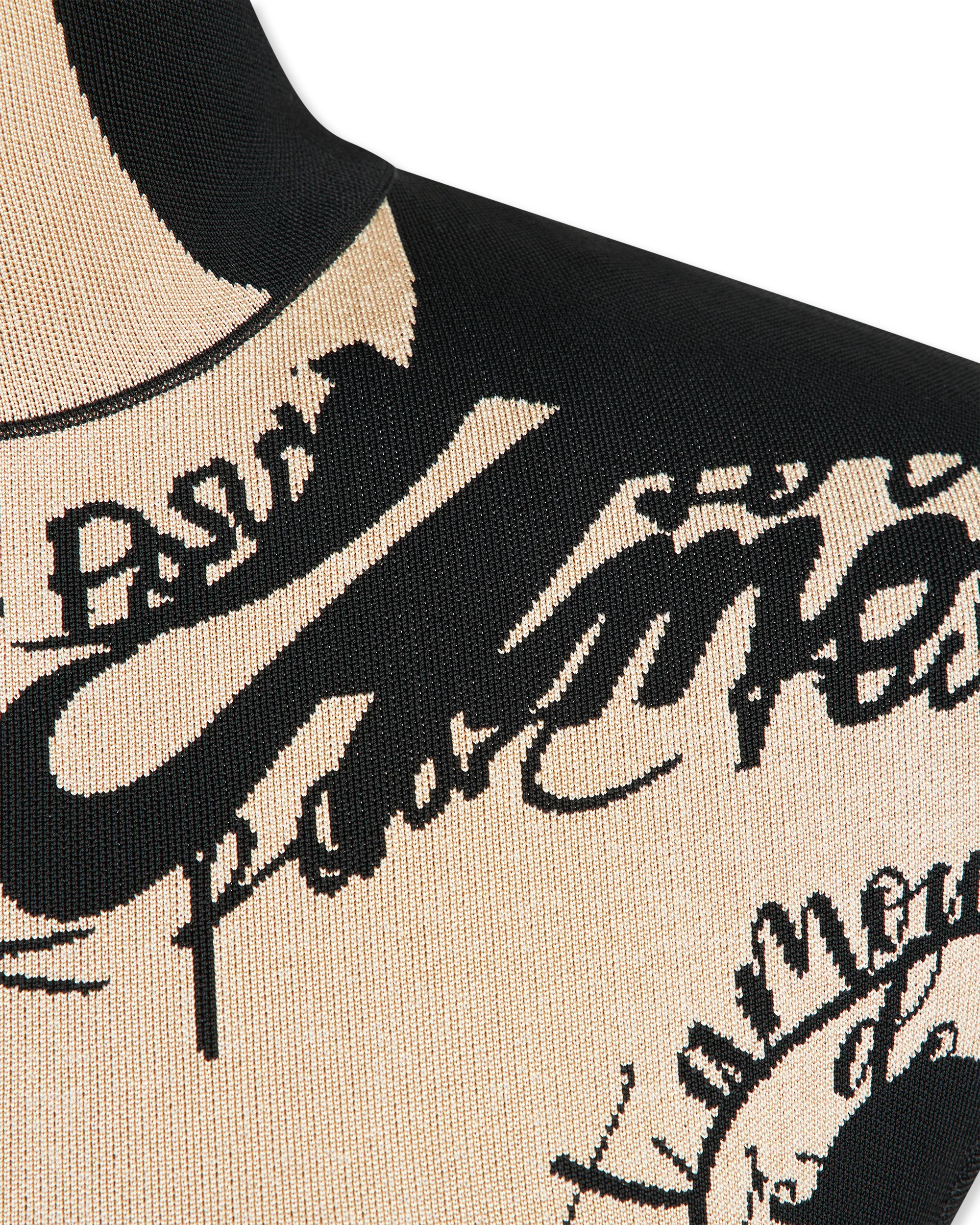 Torso Motif Jacquard Knit Bodysuit