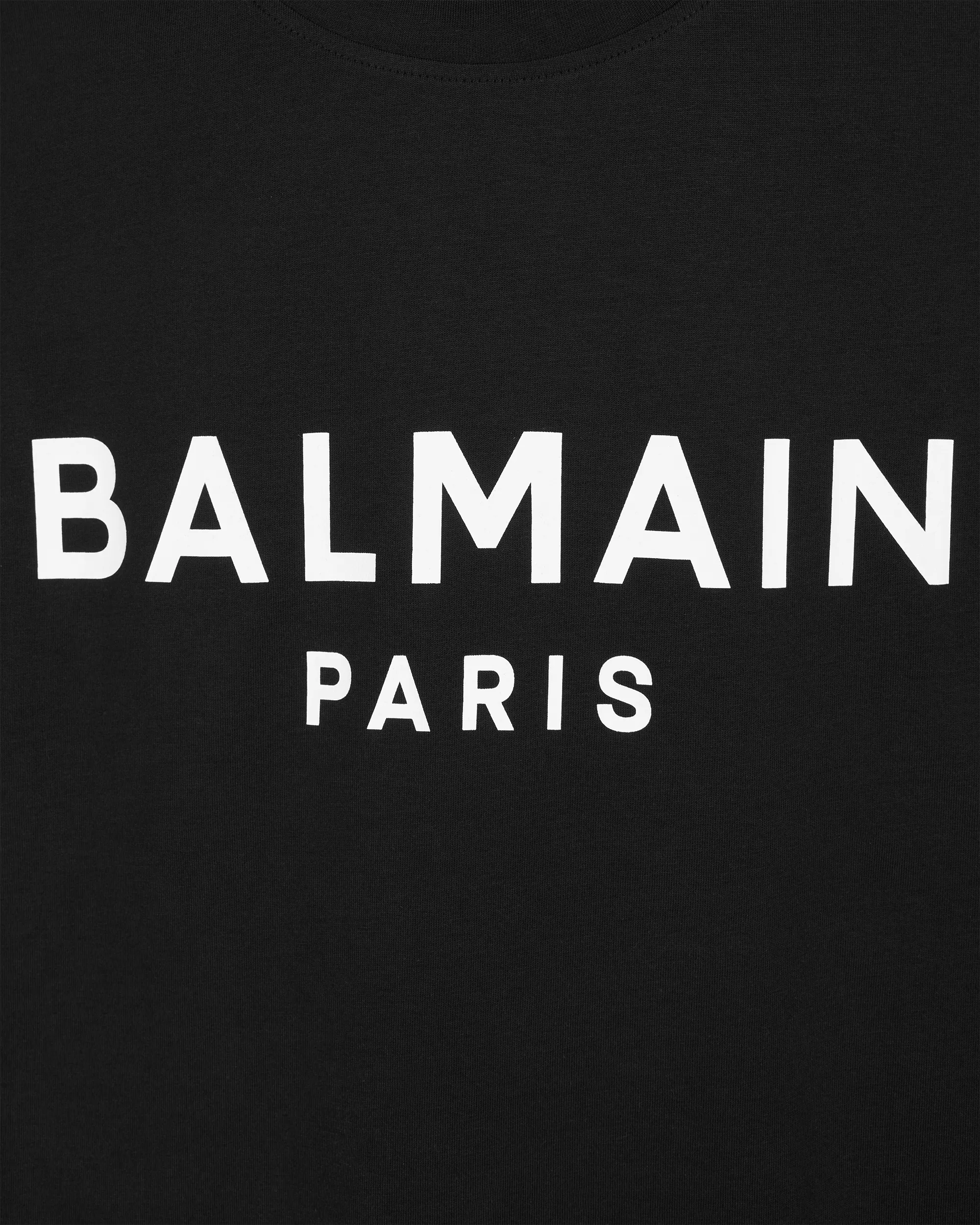 Black Cotton Balmain Paris Printed T-Shirt by Balmain | DIHSAN