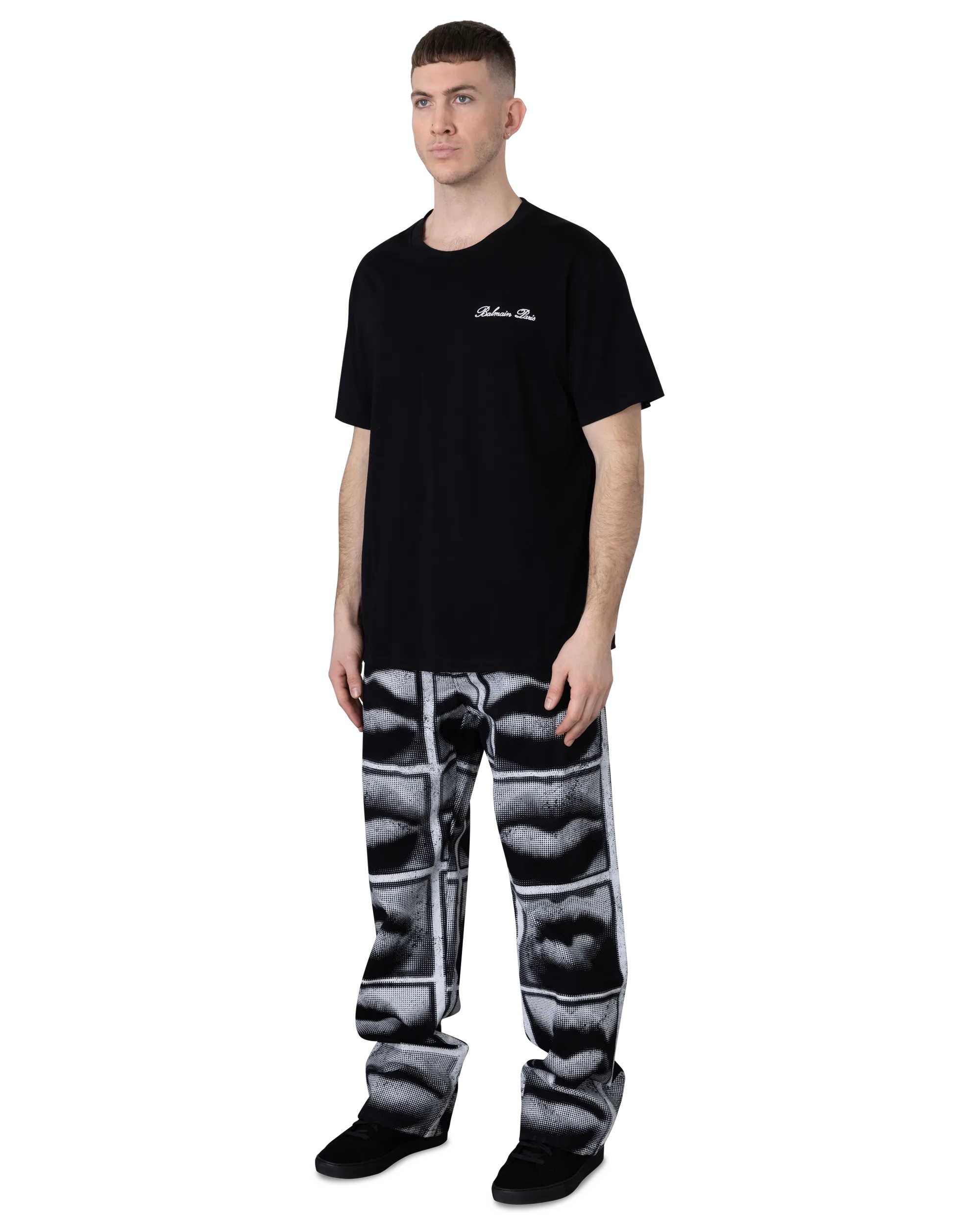 Balmain Signature Embroidered Loose T-Shirt
