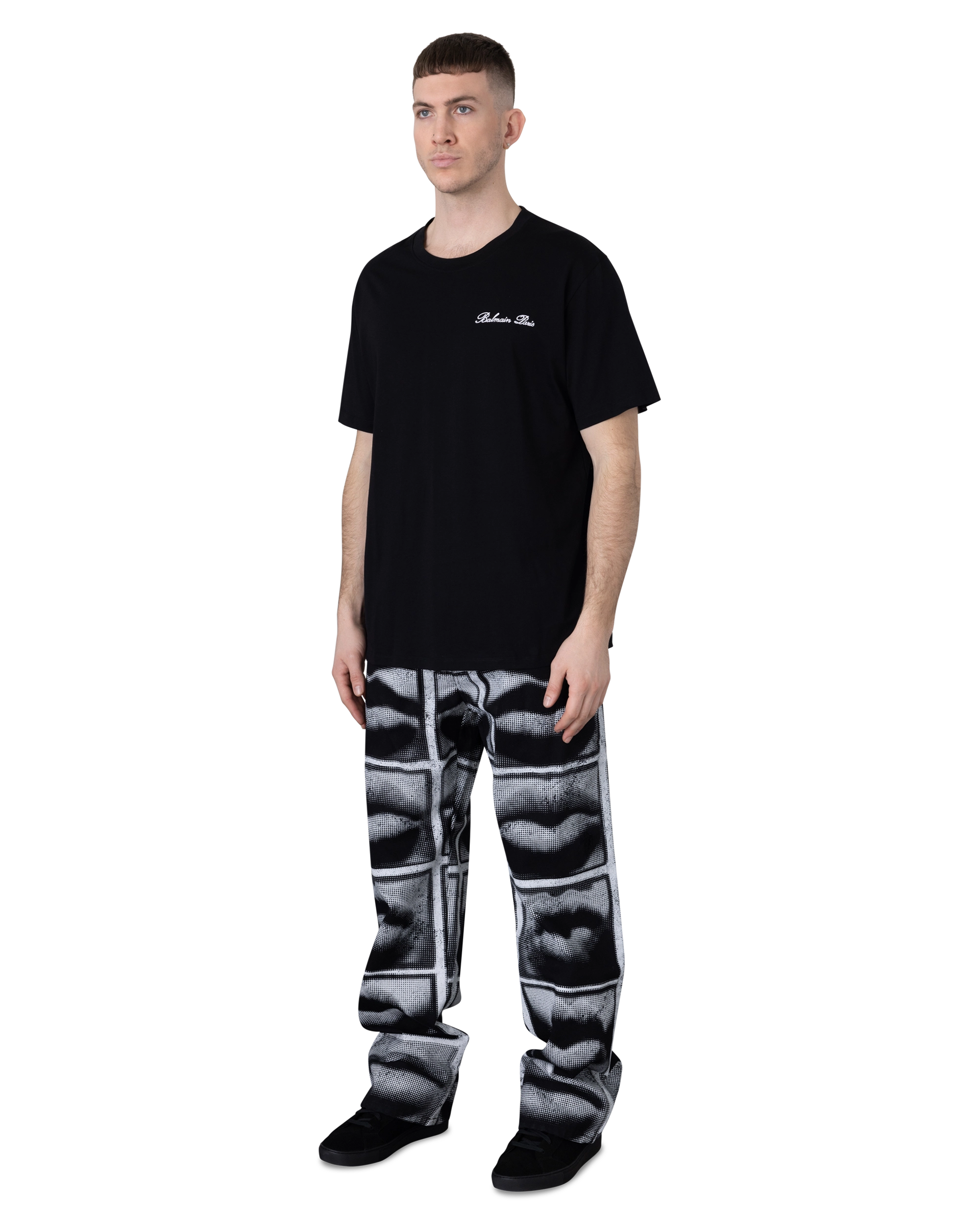 Balmain Signature Embroidered Loose T-Shirt