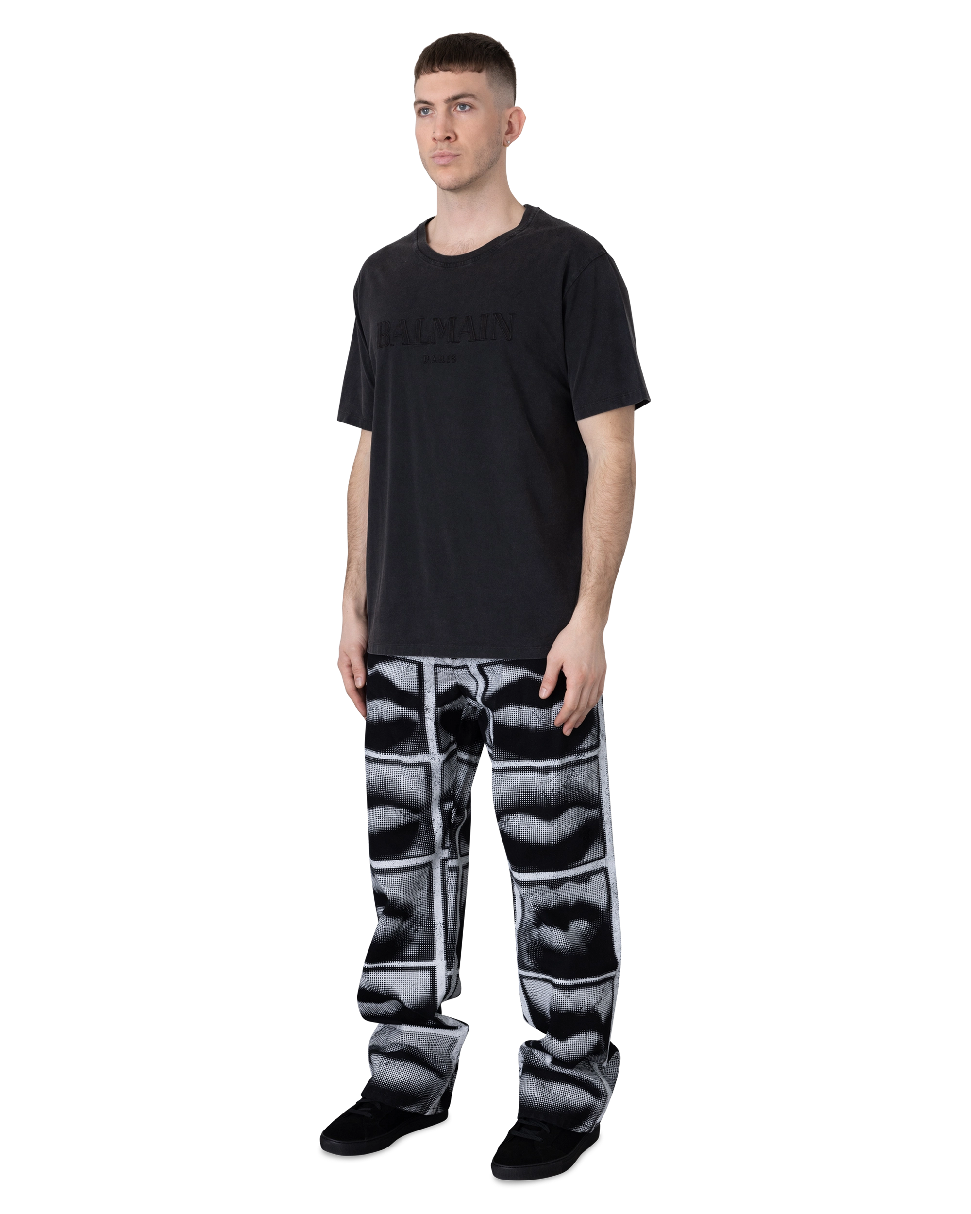 Vintage Balmain Embroidered Loose T-Shirt