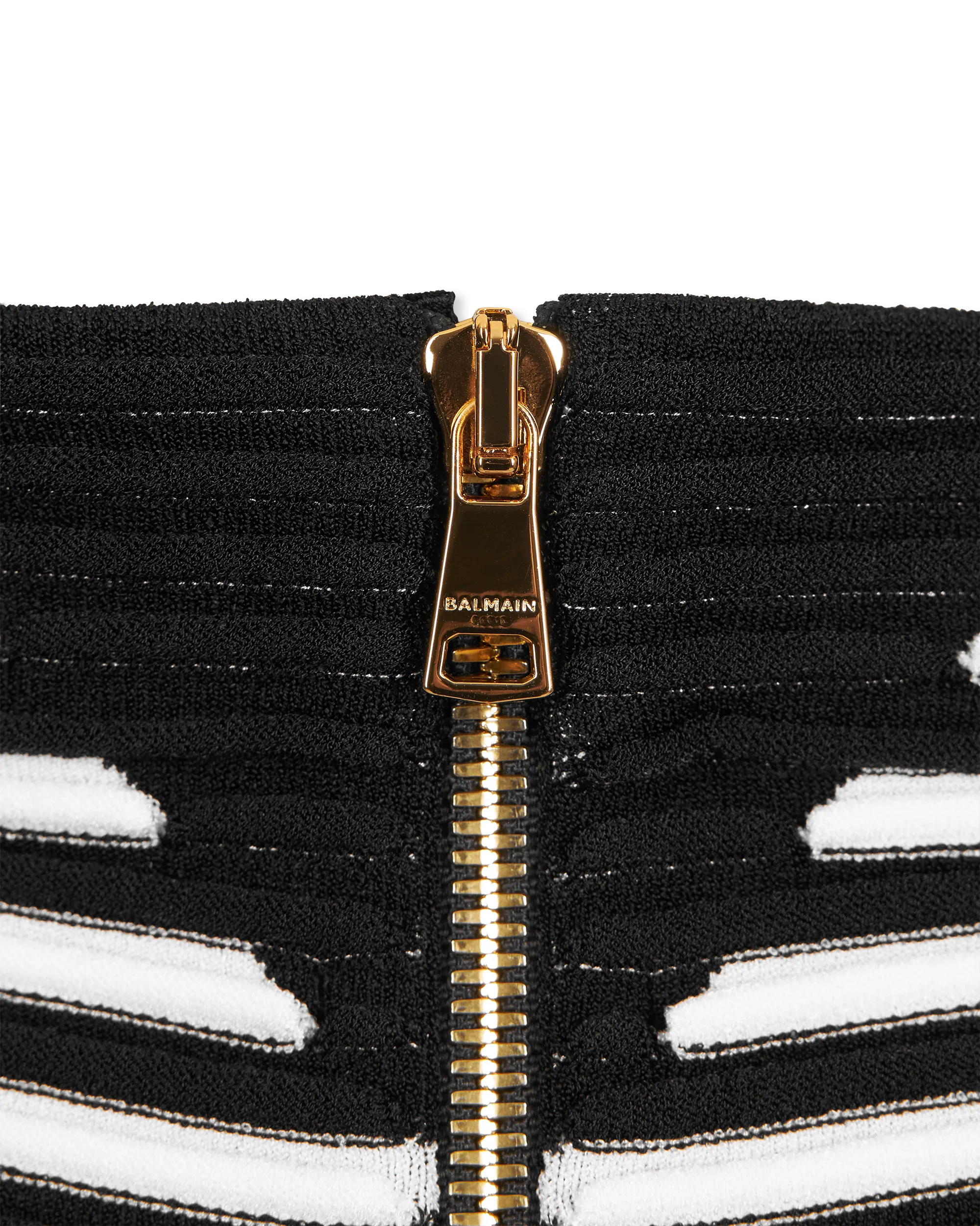 Rolled Gingham Knit Midi Skirt - DIHSAN