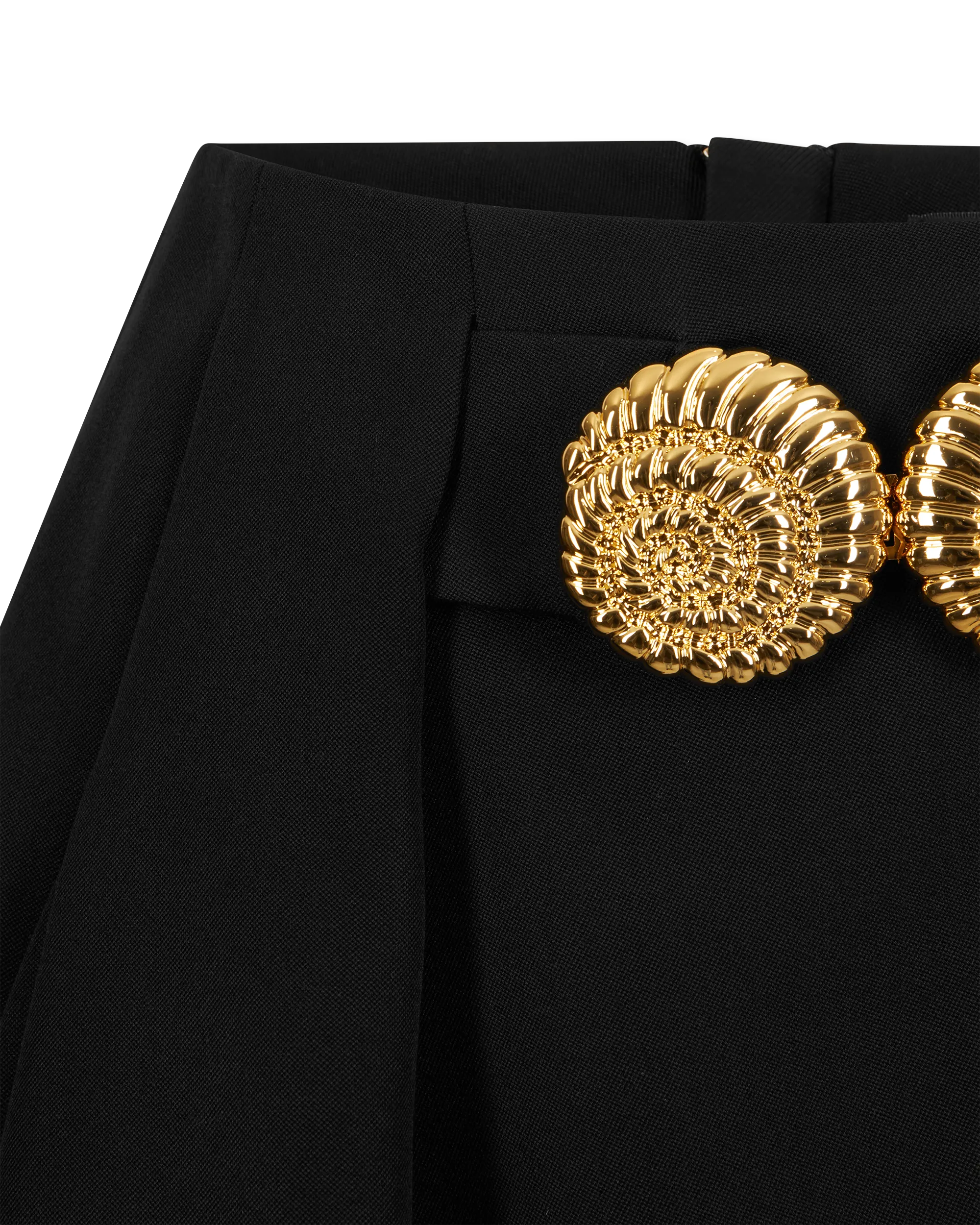Grain De Poudre Pleated Mini Skirt - DIHSAN