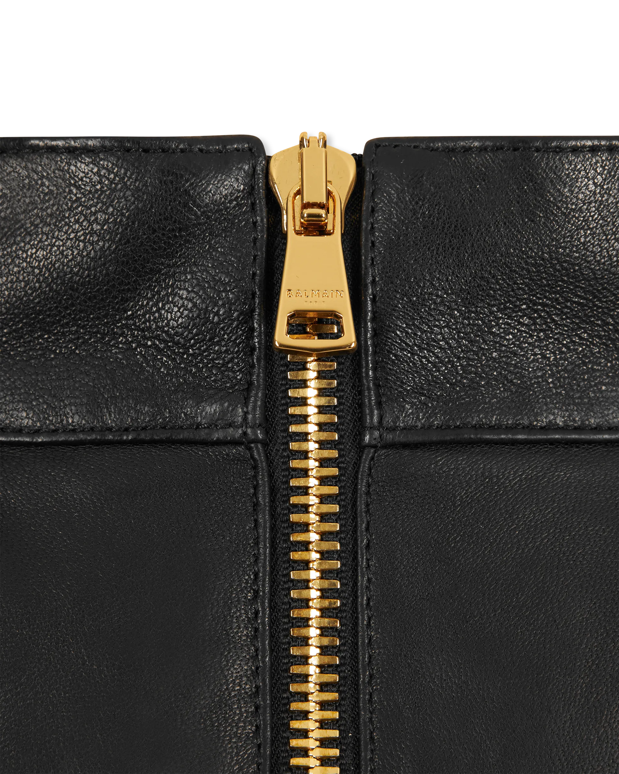 Asymmetrical Pleated Midi Leather Skirt - DIHSAN