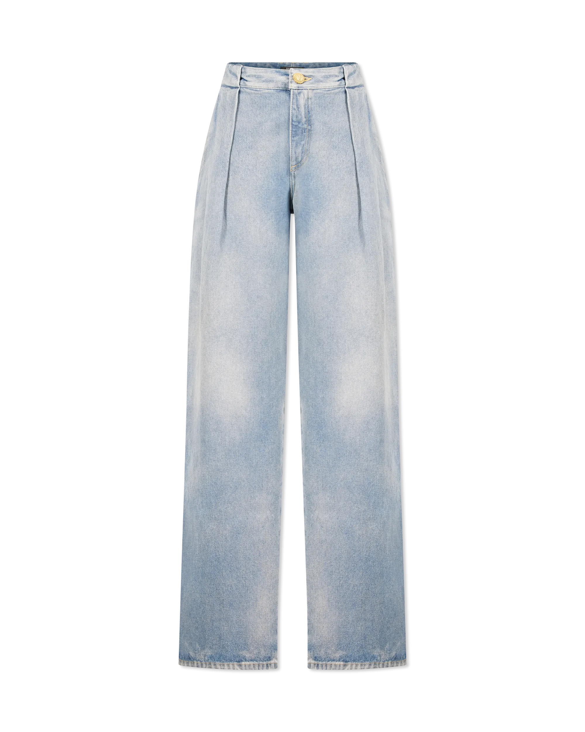 Pleated Denim Jeans - DIHSAN