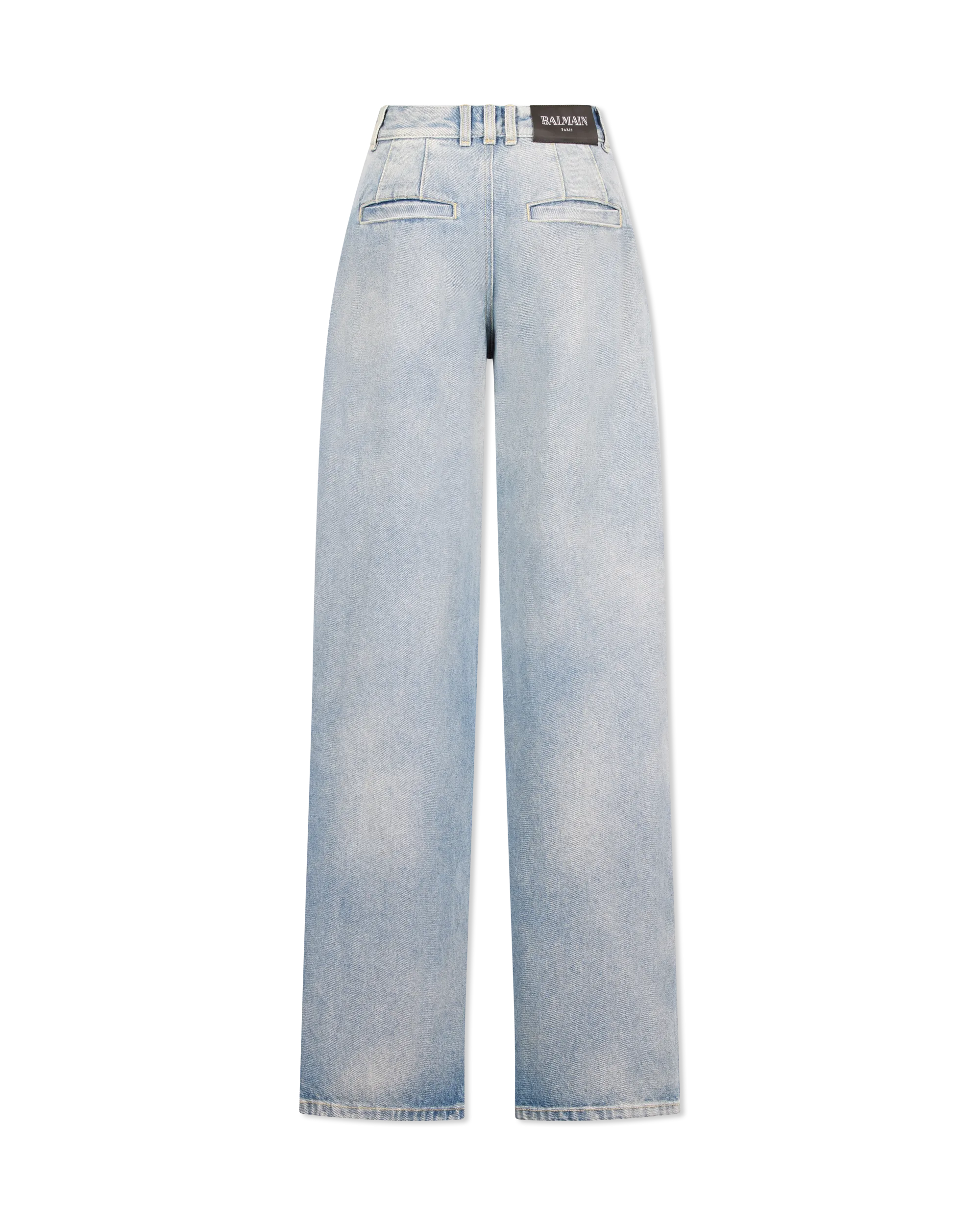 Pleated Denim Jeans - DIHSAN