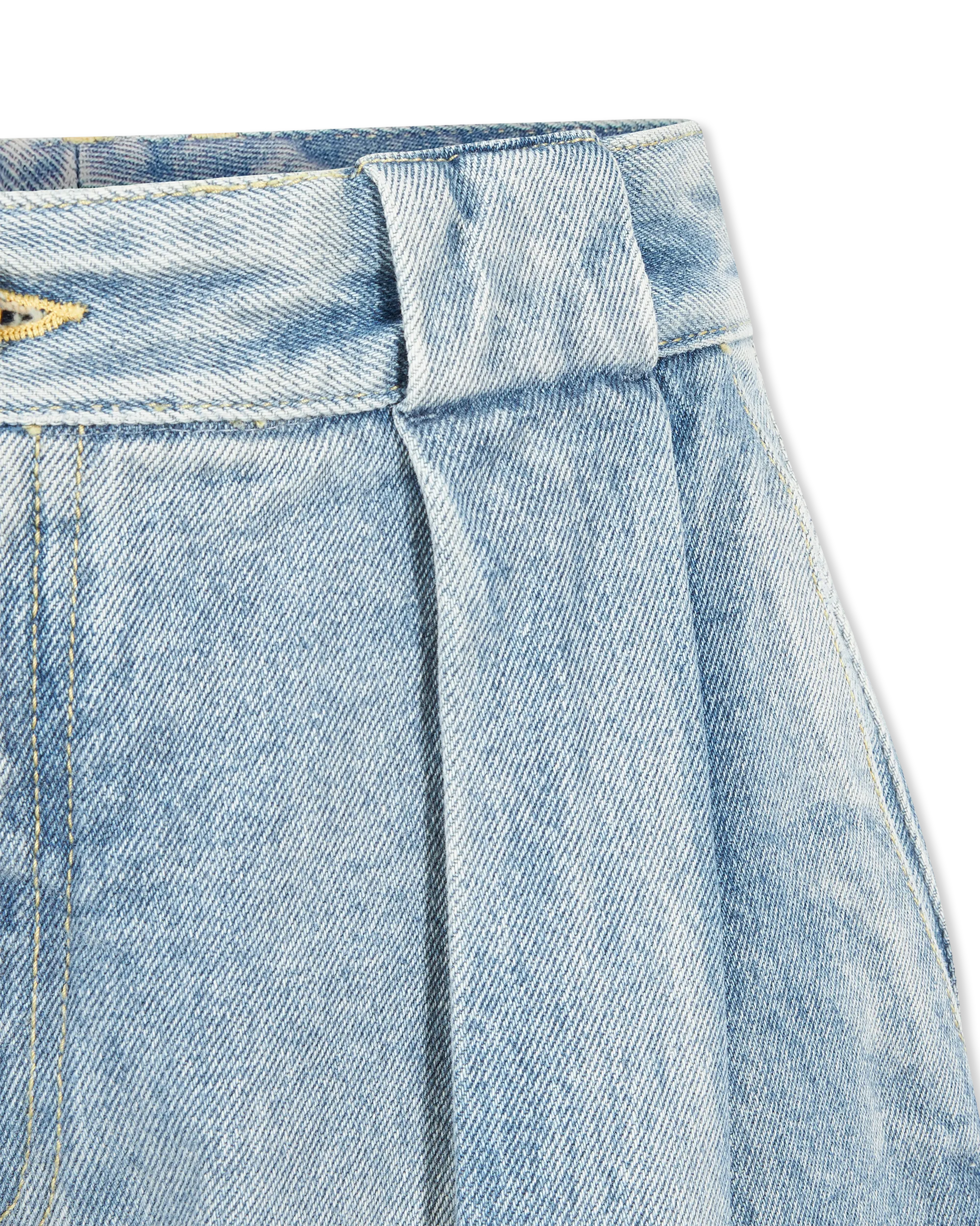 Pleated Denim Jeans - DIHSAN