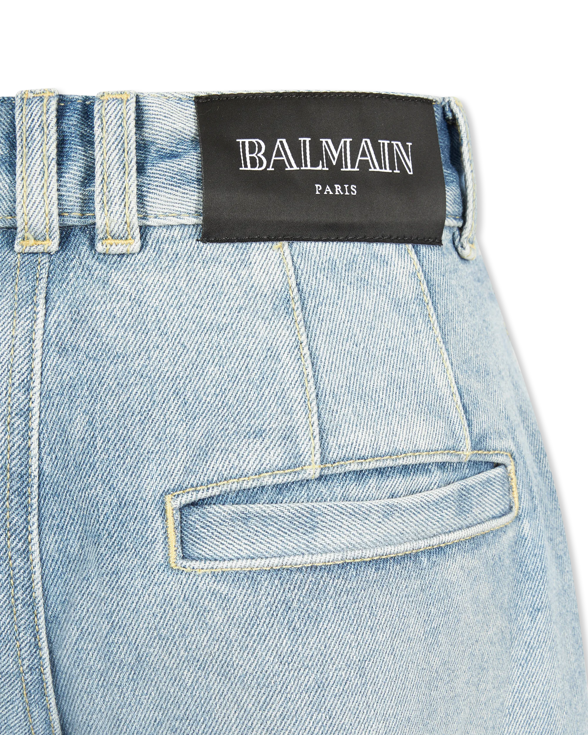 Pleated Denim Jeans - DIHSAN