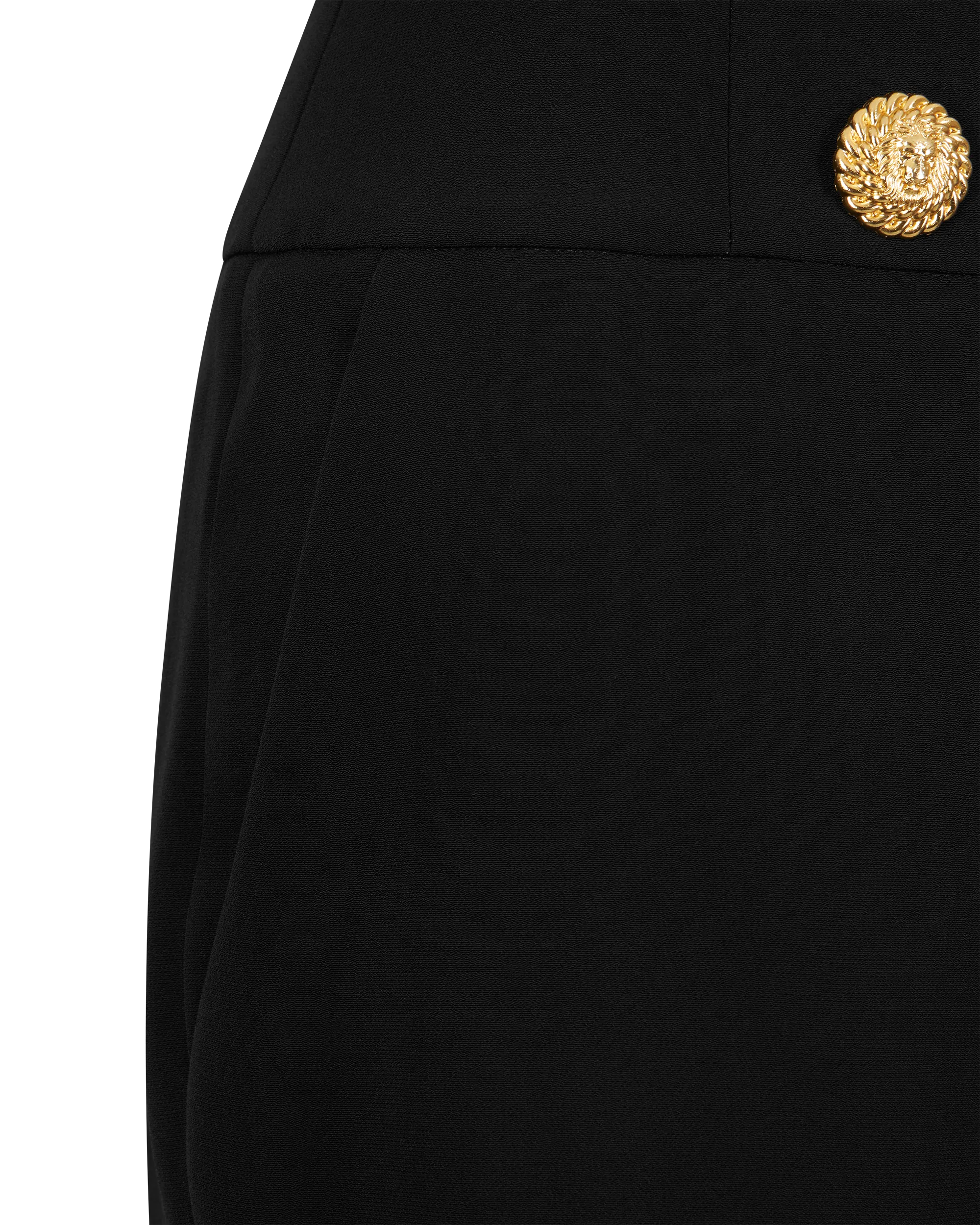 High Waisted 6 Button Crepe Wide-Leg Trousers - DIHSAN