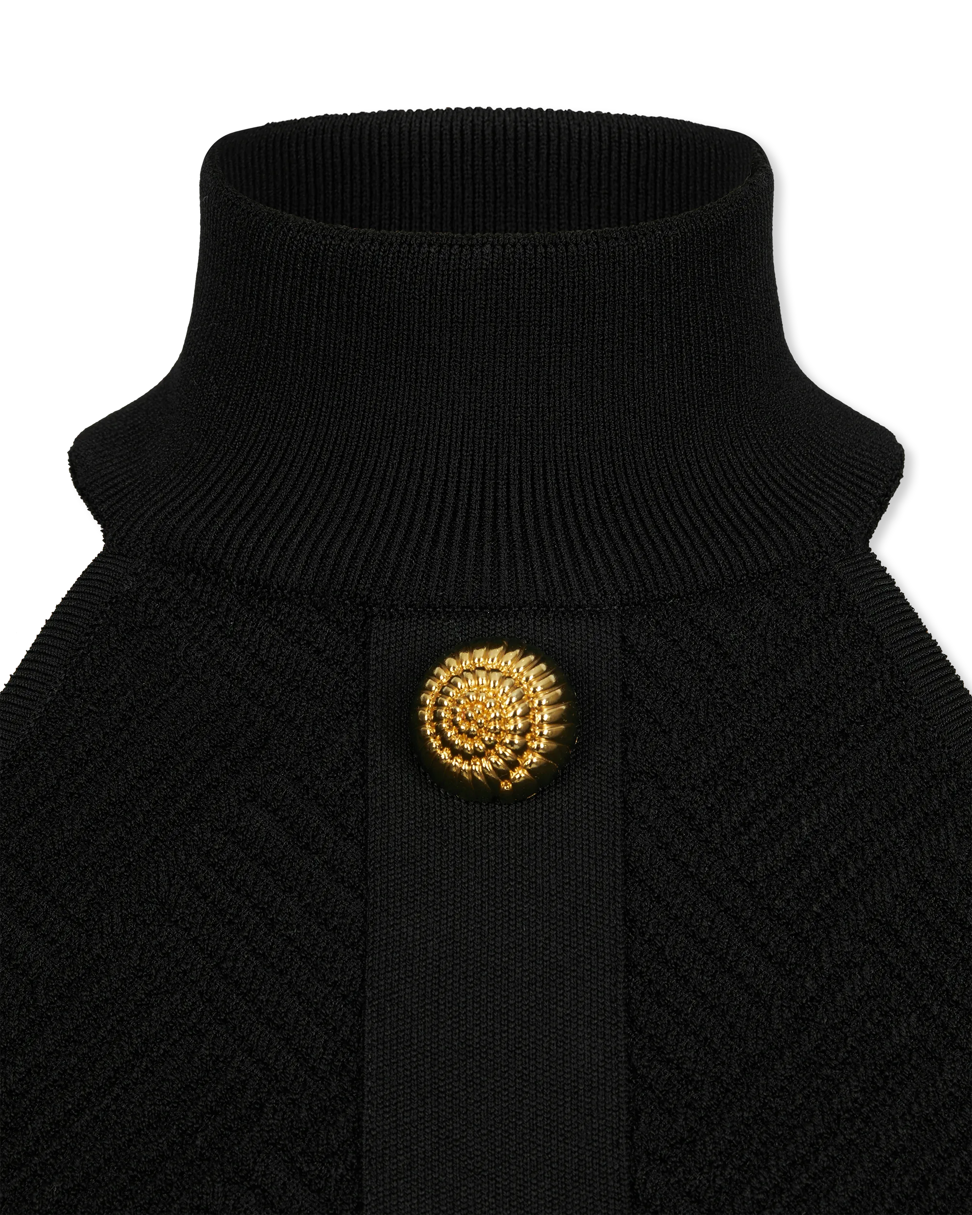 Halterneck Button Knit Mini Dress - DIHSAN