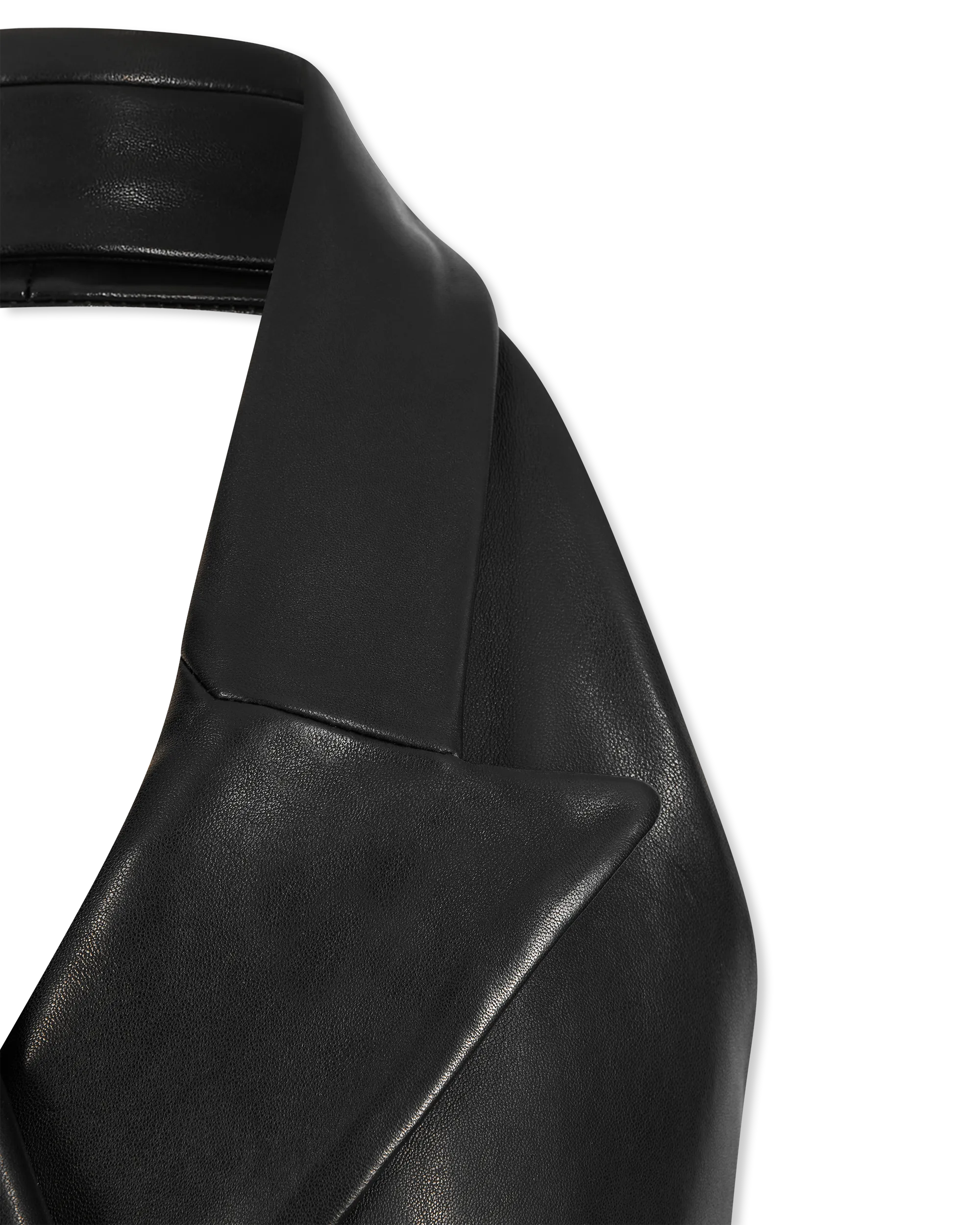 Lambskin Leather Halterneck Mini Dress - DIHSAN