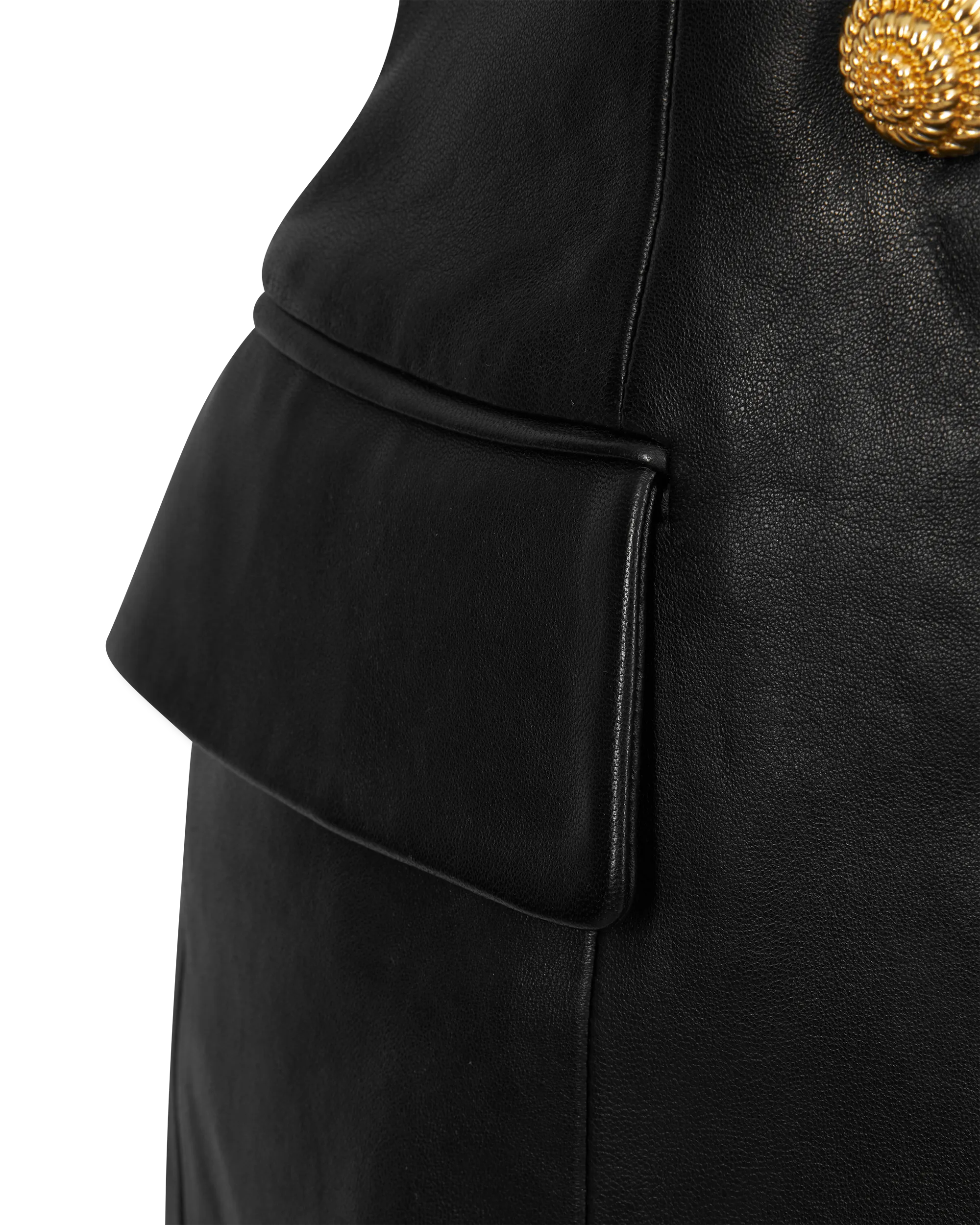 Lambskin Leather Halterneck Mini Dress - DIHSAN