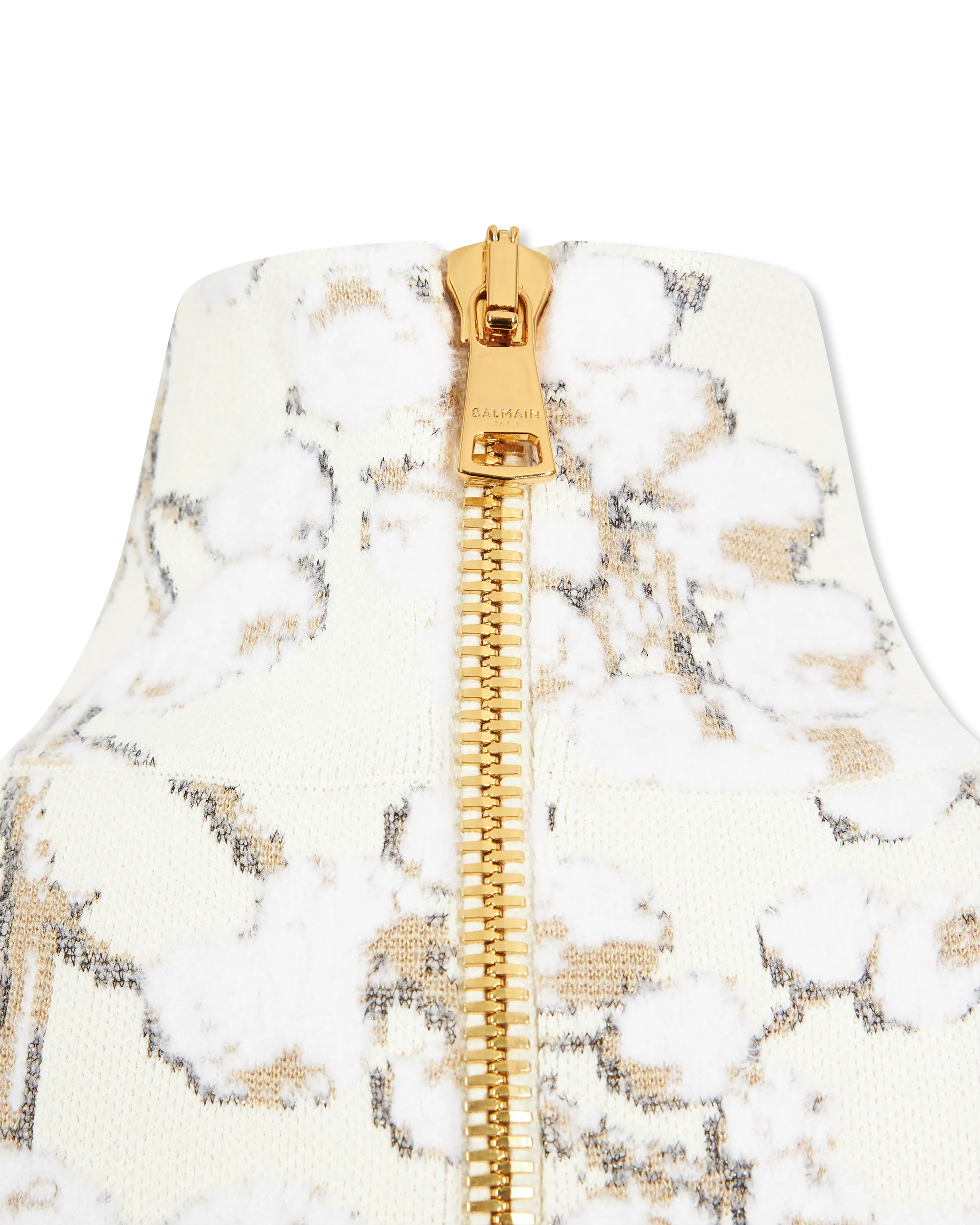 Redcurrant Jacquard Velvet Knit Mini Dress - DIHSAN