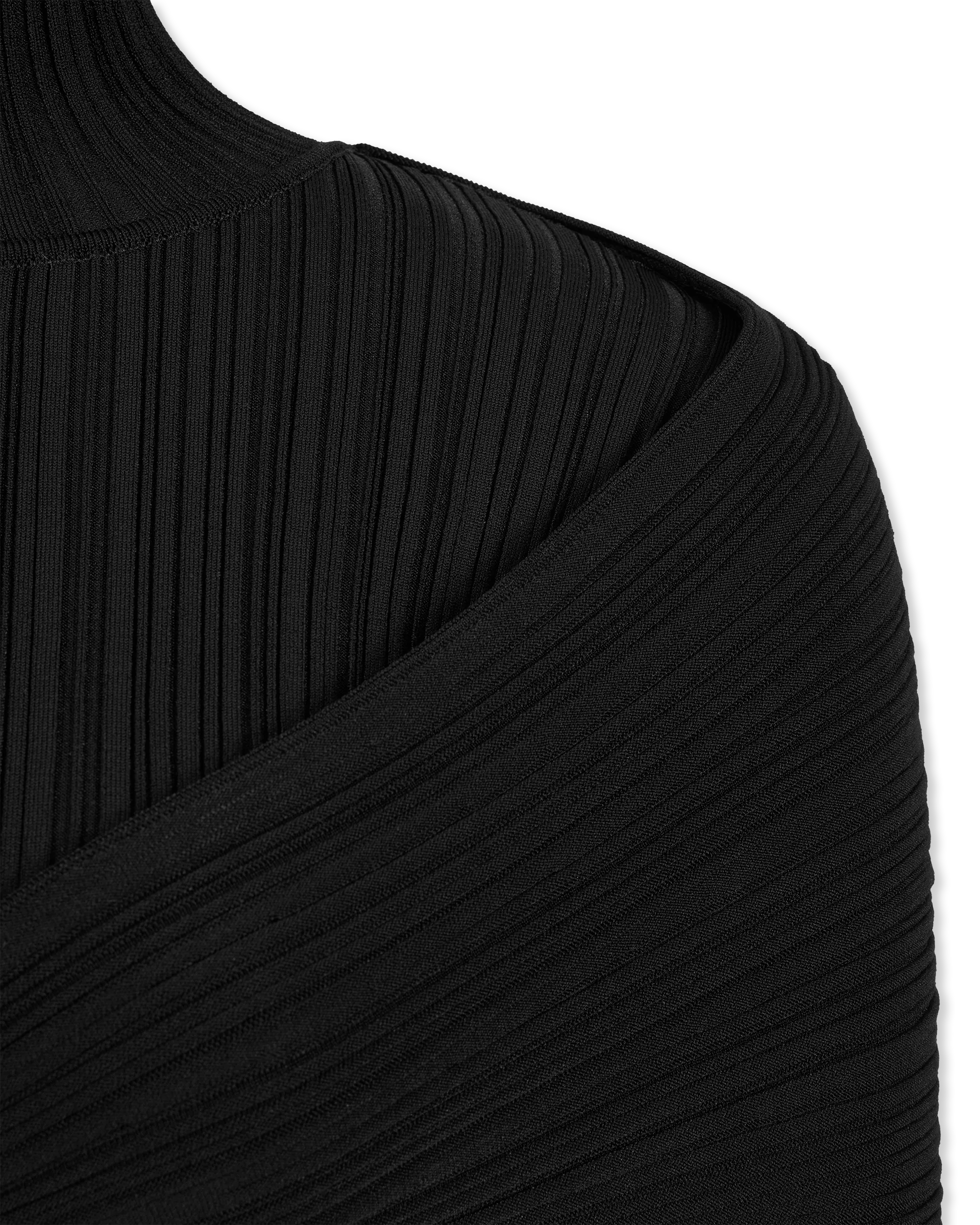 Criss Cross Pleated Knit Maxi Dress - DIHSAN