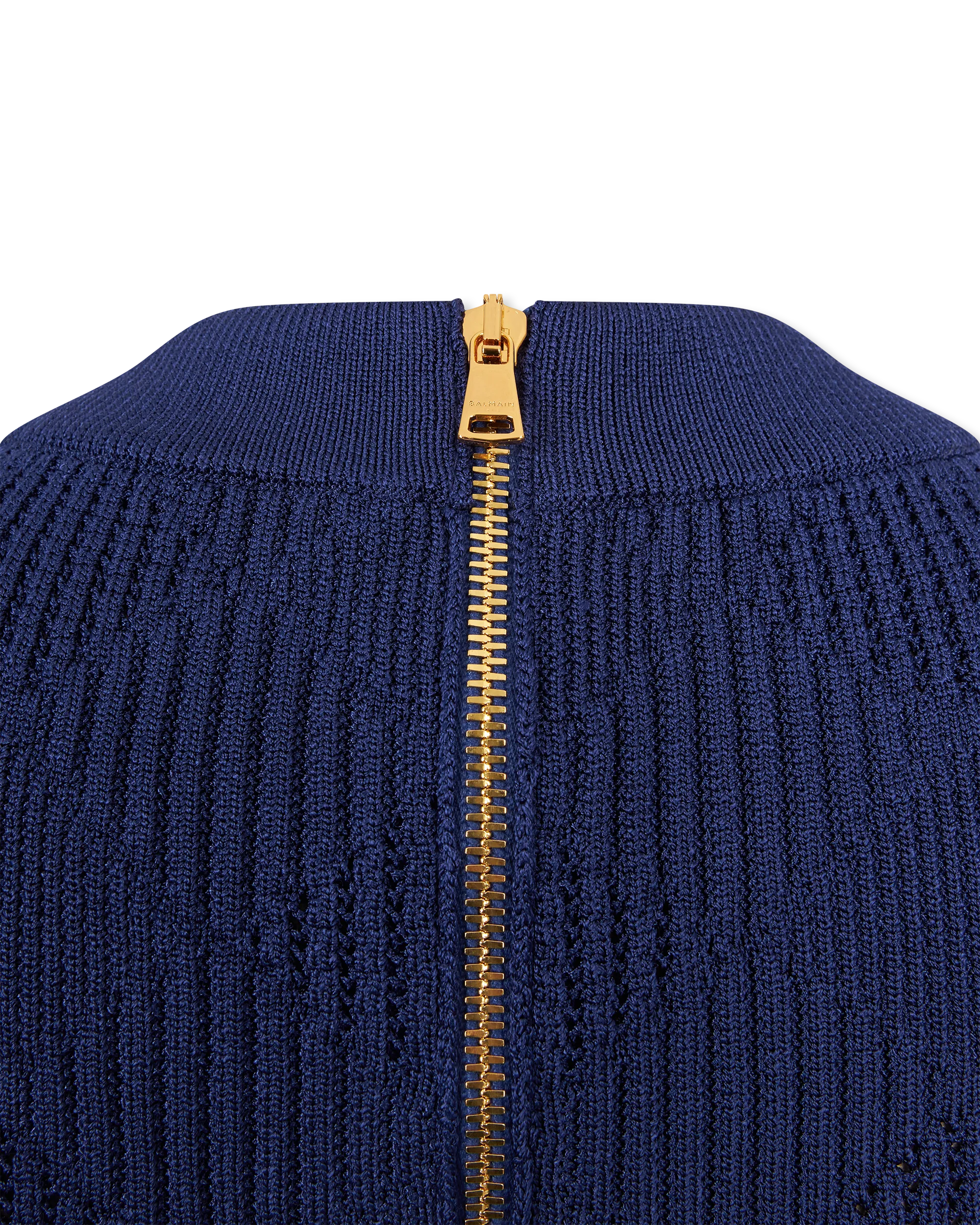 3 Button V-Neck Knit Mini Dress - DIHSAN