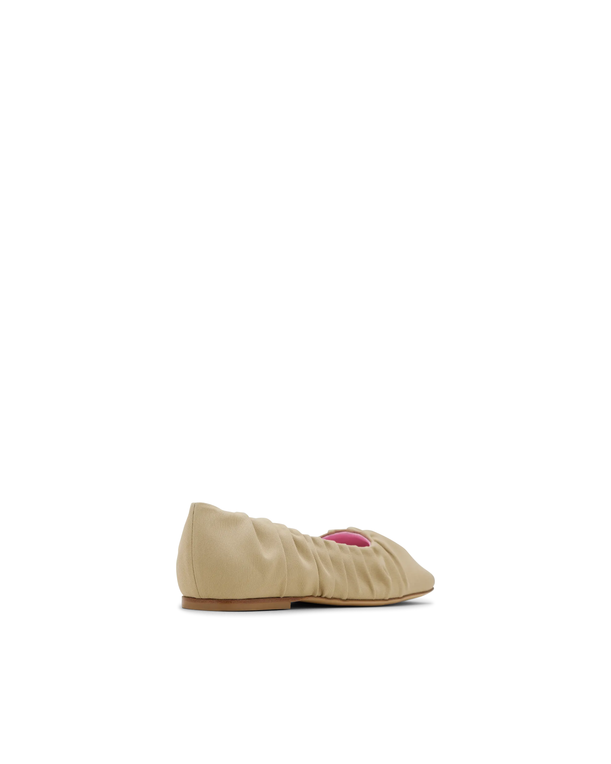 Ruched Canvas Eden Ballerina Flats - DIHSAN