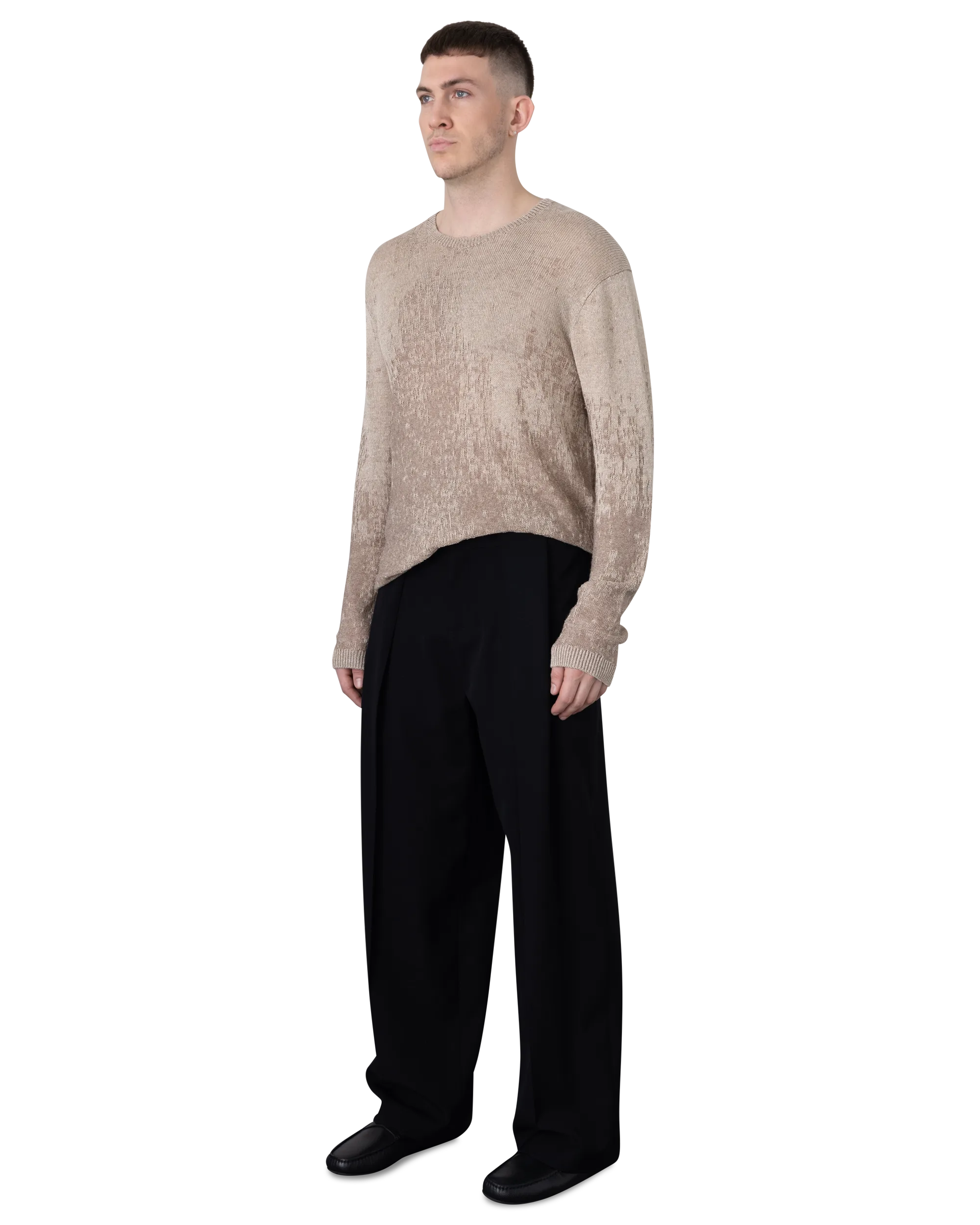 Pleated Grain De Poudre Trousers