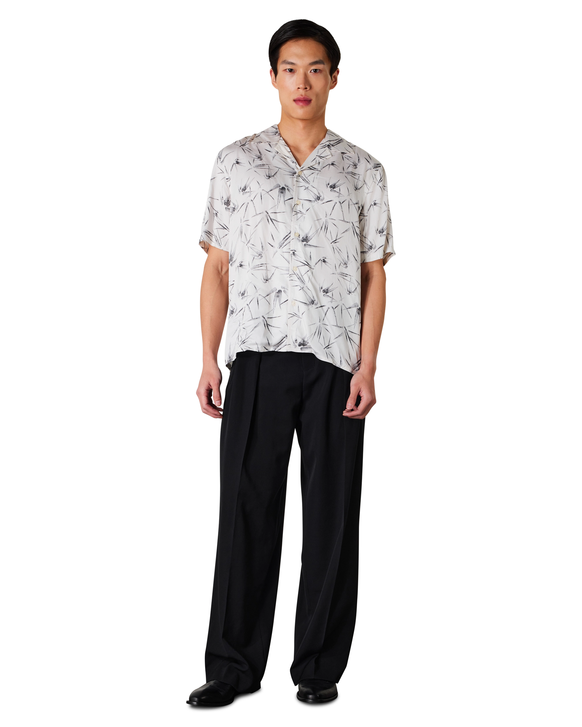 Pleated Grain De Poudre Trousers