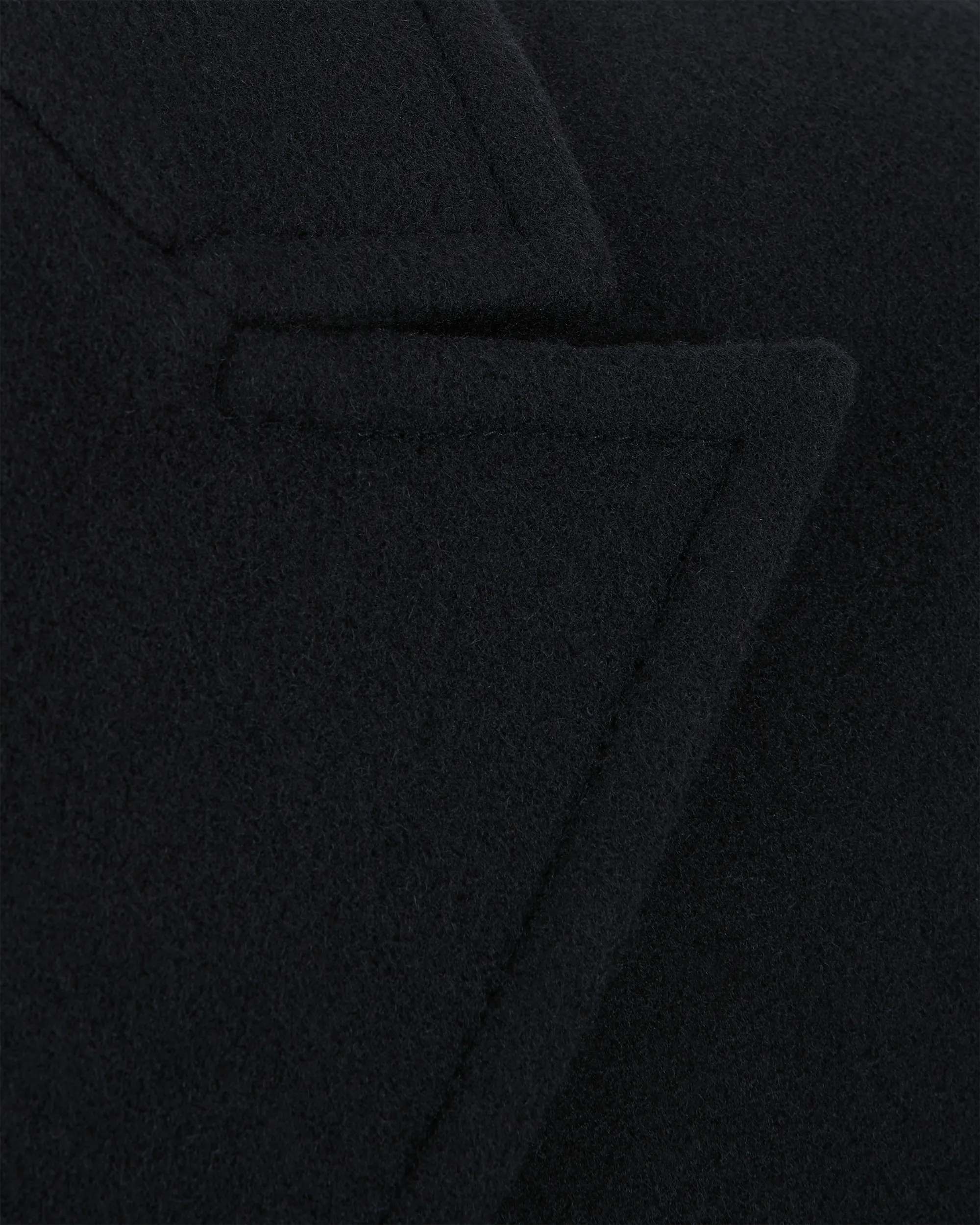 Short Felted Wool Double Breasted Peacoat - DIHSAN