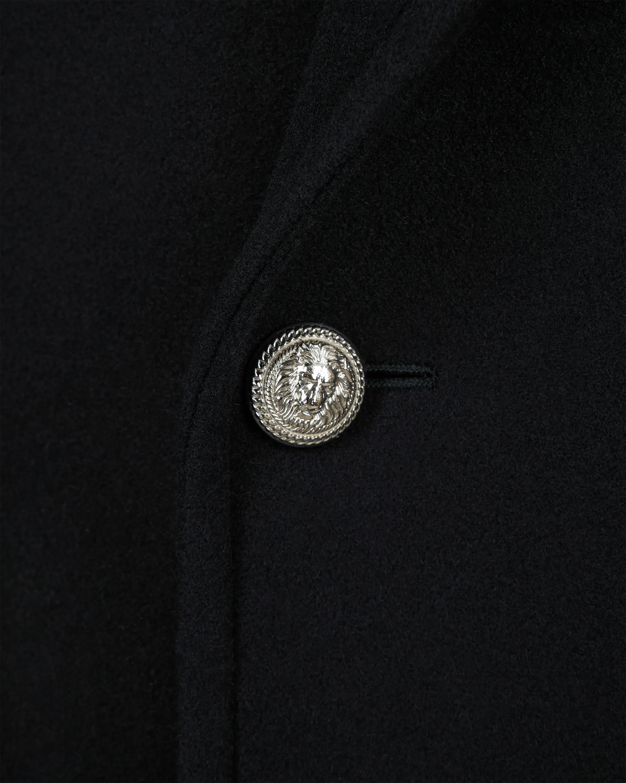 Short Felted Wool Double Breasted Peacoat - DIHSAN