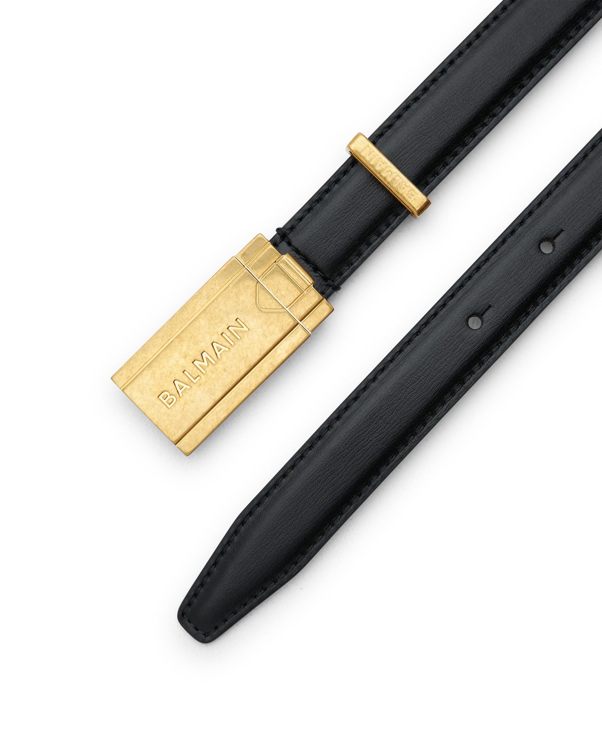 Balmain Plaque Calfskin Belt - DIHSAN
