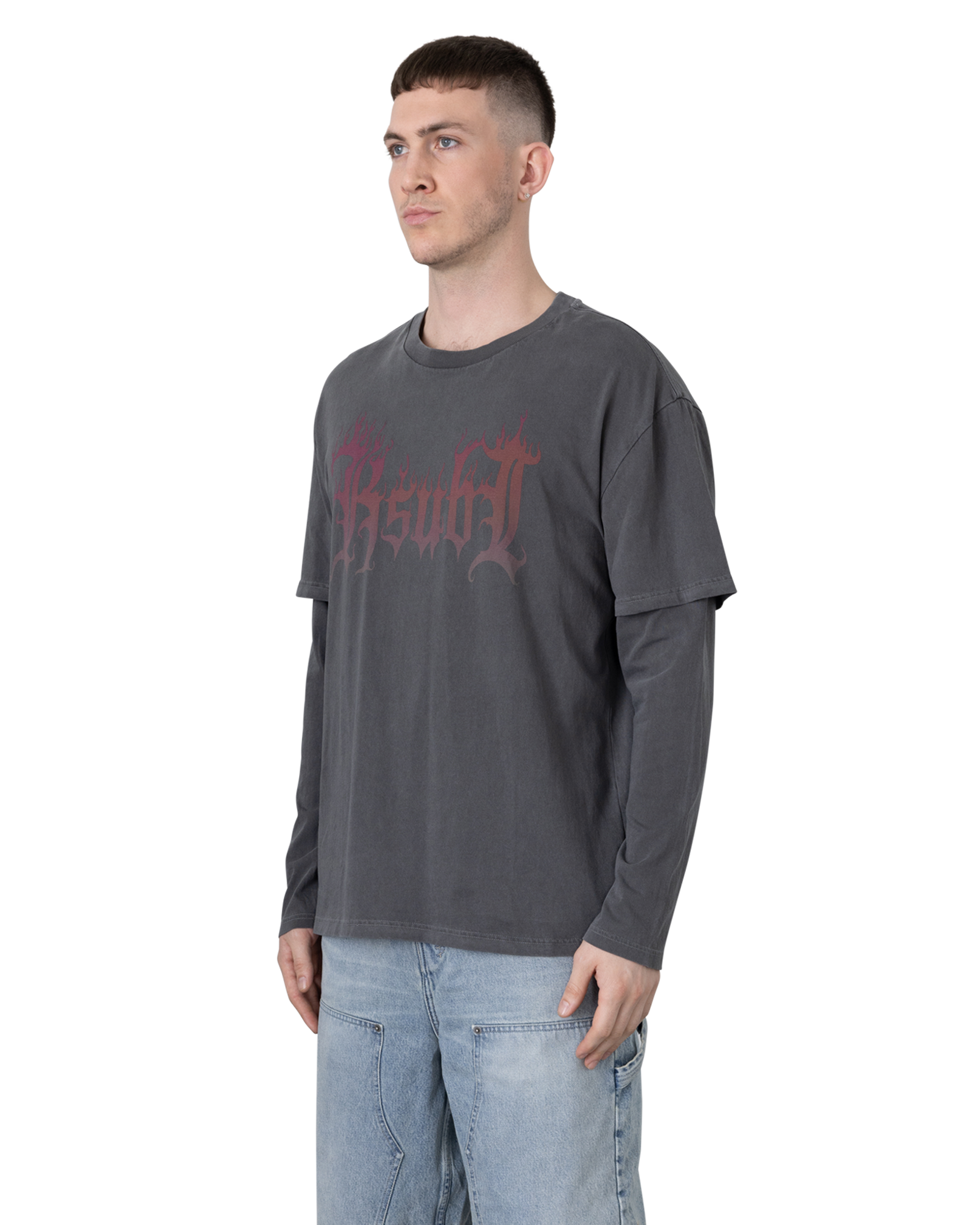 Ksubi Jeans Fuego Layered Long Sleeve T-Shirt