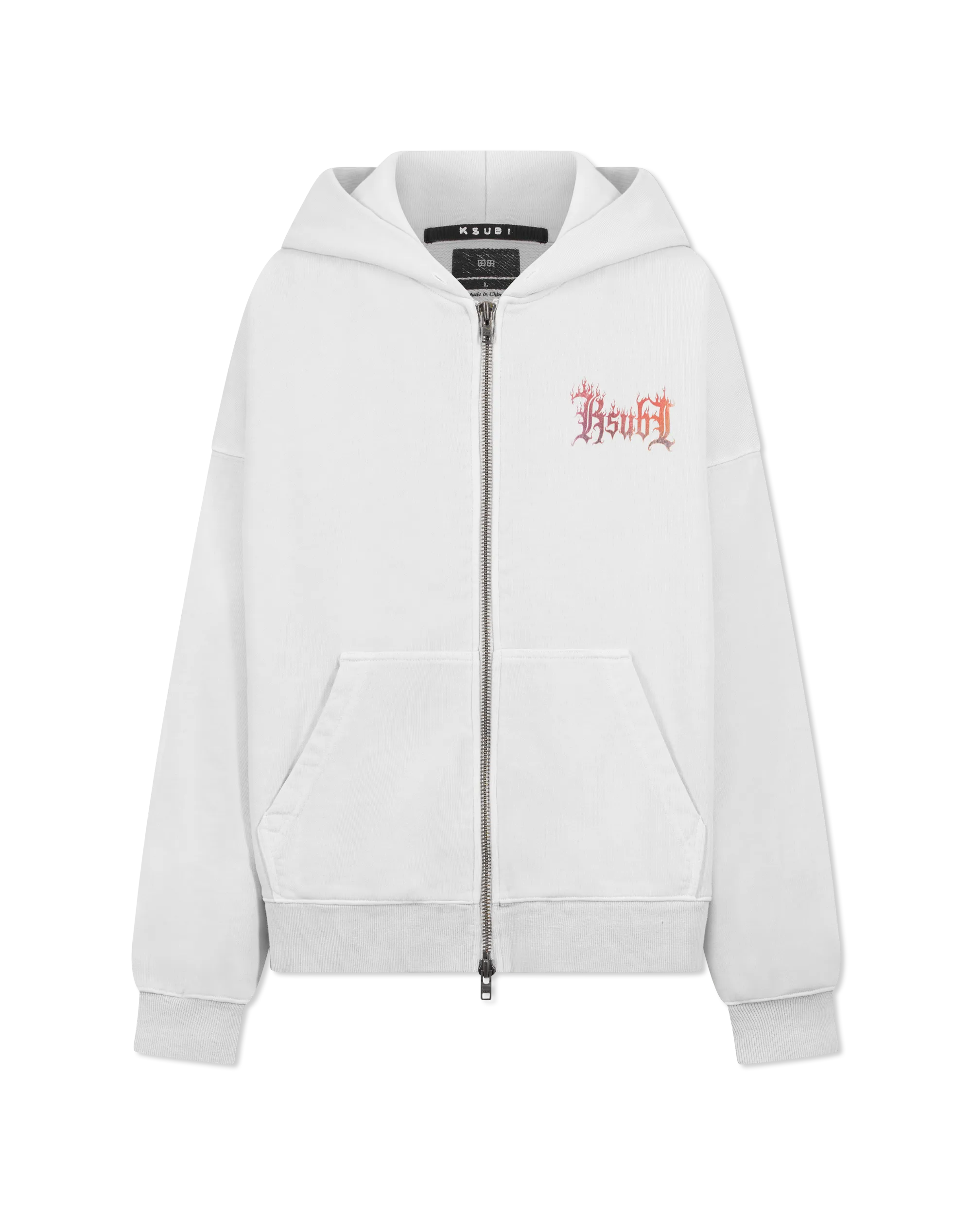 Fuego Ekcess Zip-Up Painted Hoodie - DIHSAN