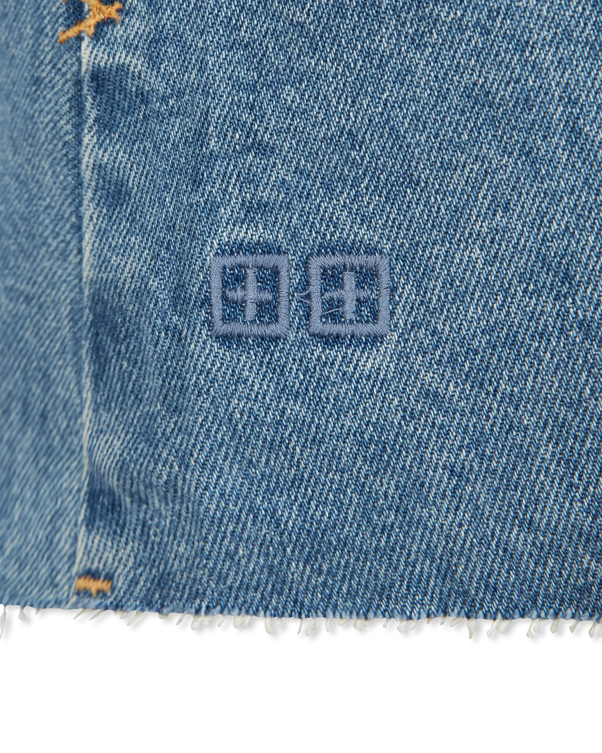 Rap Denim Asymmetrical Mini Skirt - DIHSAN