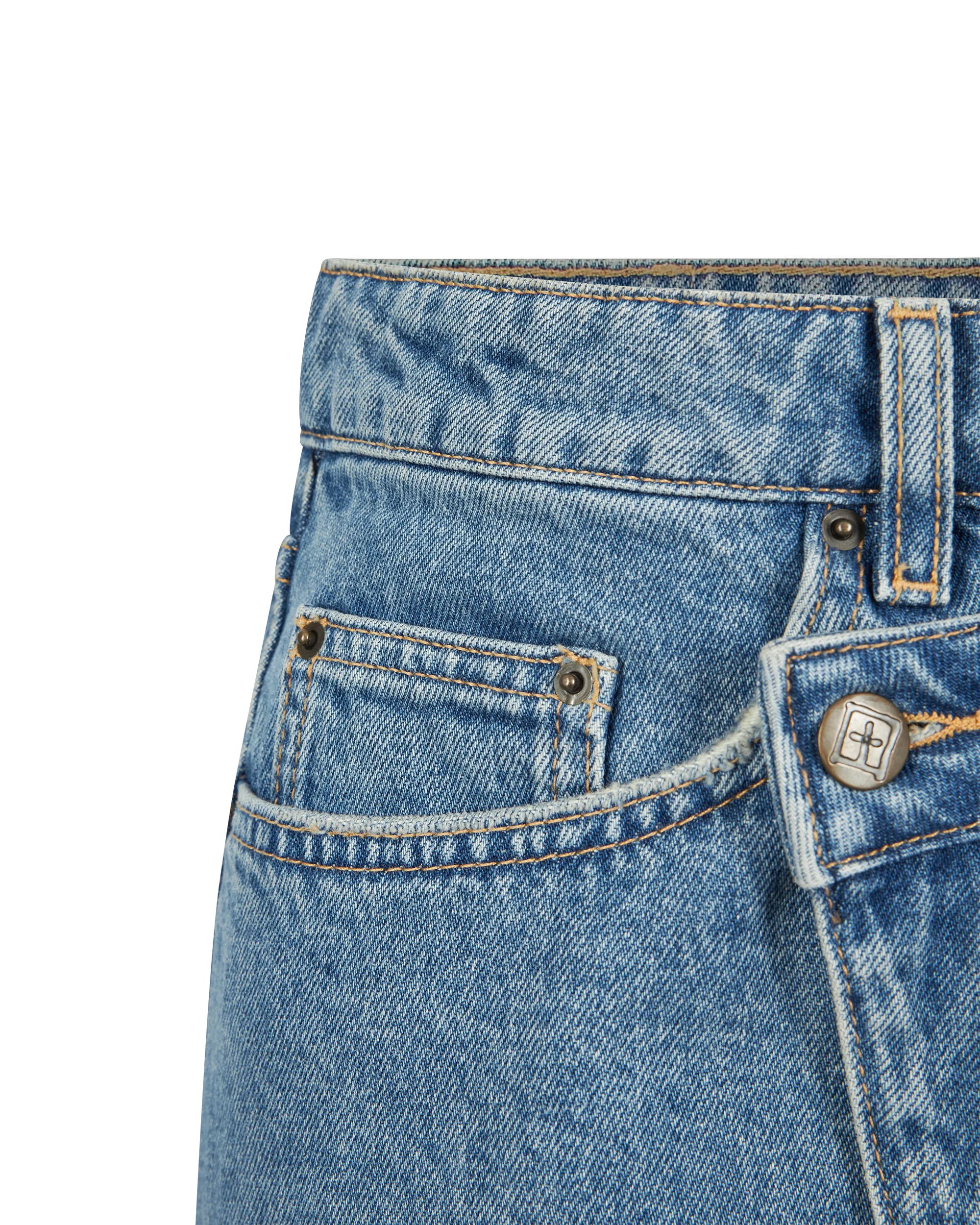 Rap Denim Asymmetrical Mini Skirt - DIHSAN