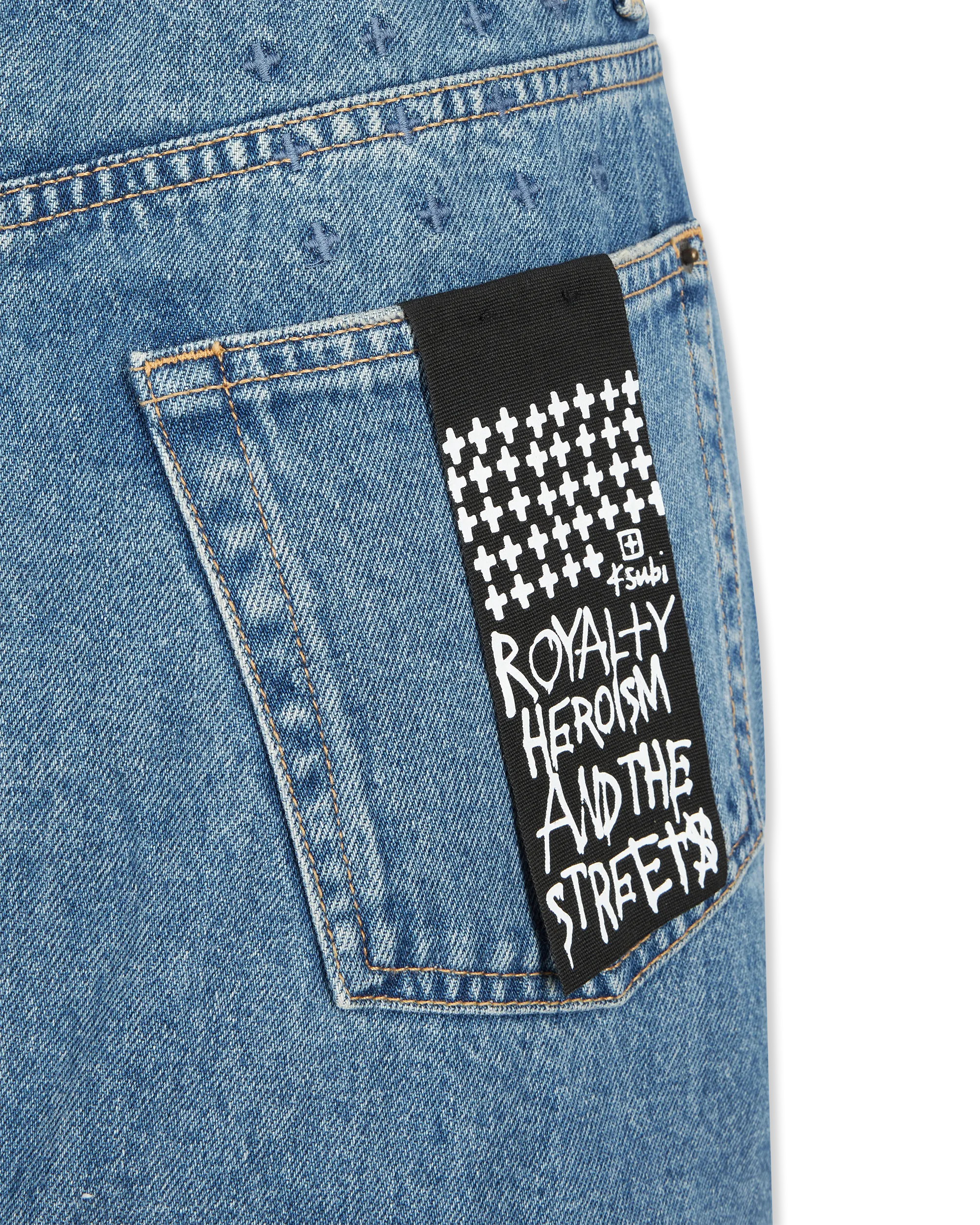 Rap Denim Asymmetrical Mini Skirt - DIHSAN