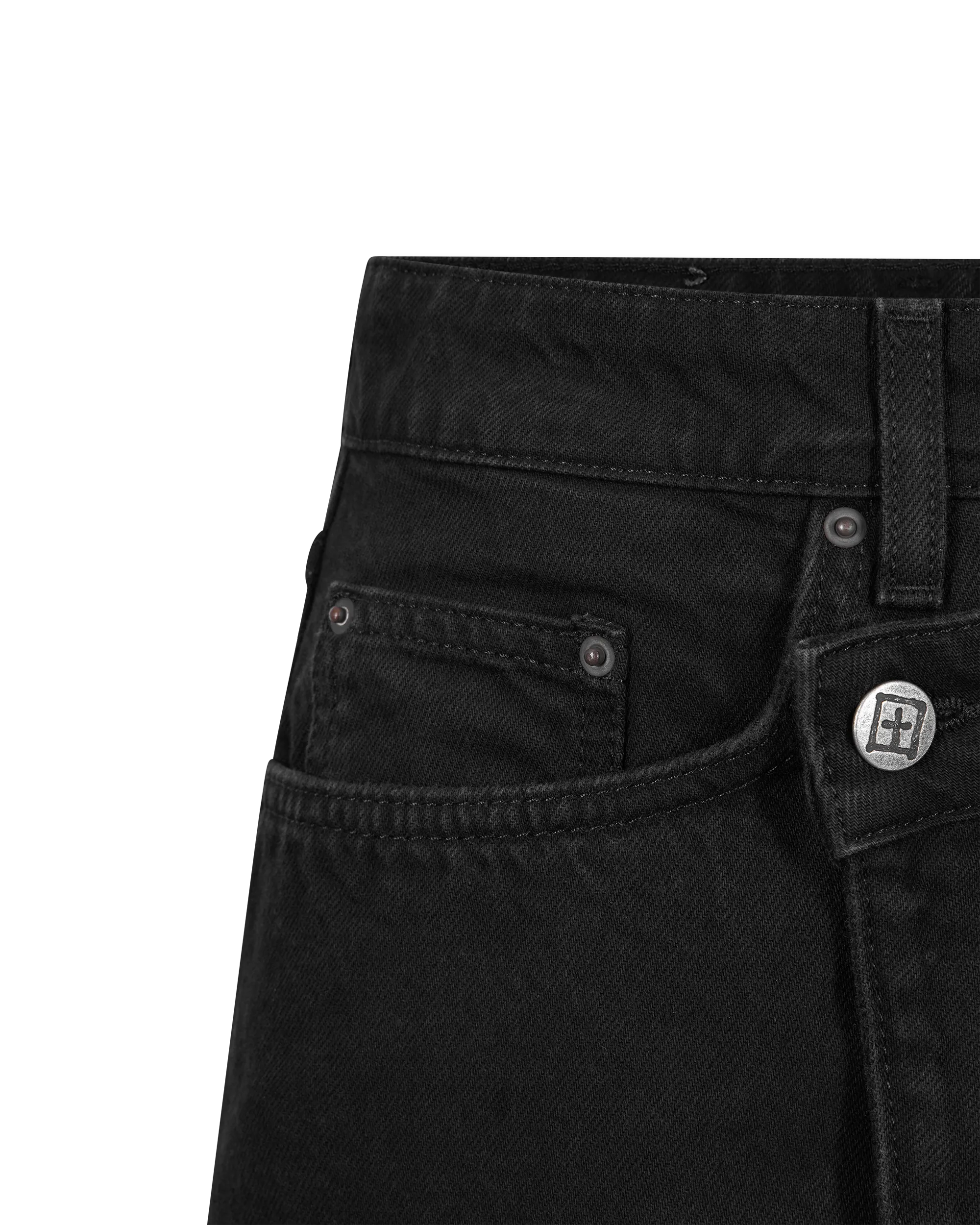 Rap Denim Asymmetrical Mini Skirt - DIHSAN