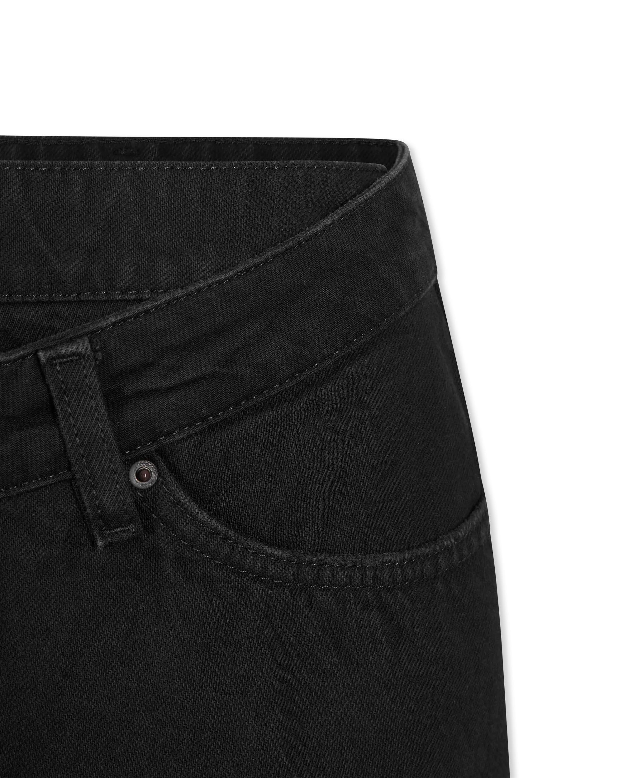 Rap Denim Asymmetrical Mini Skirt - DIHSAN