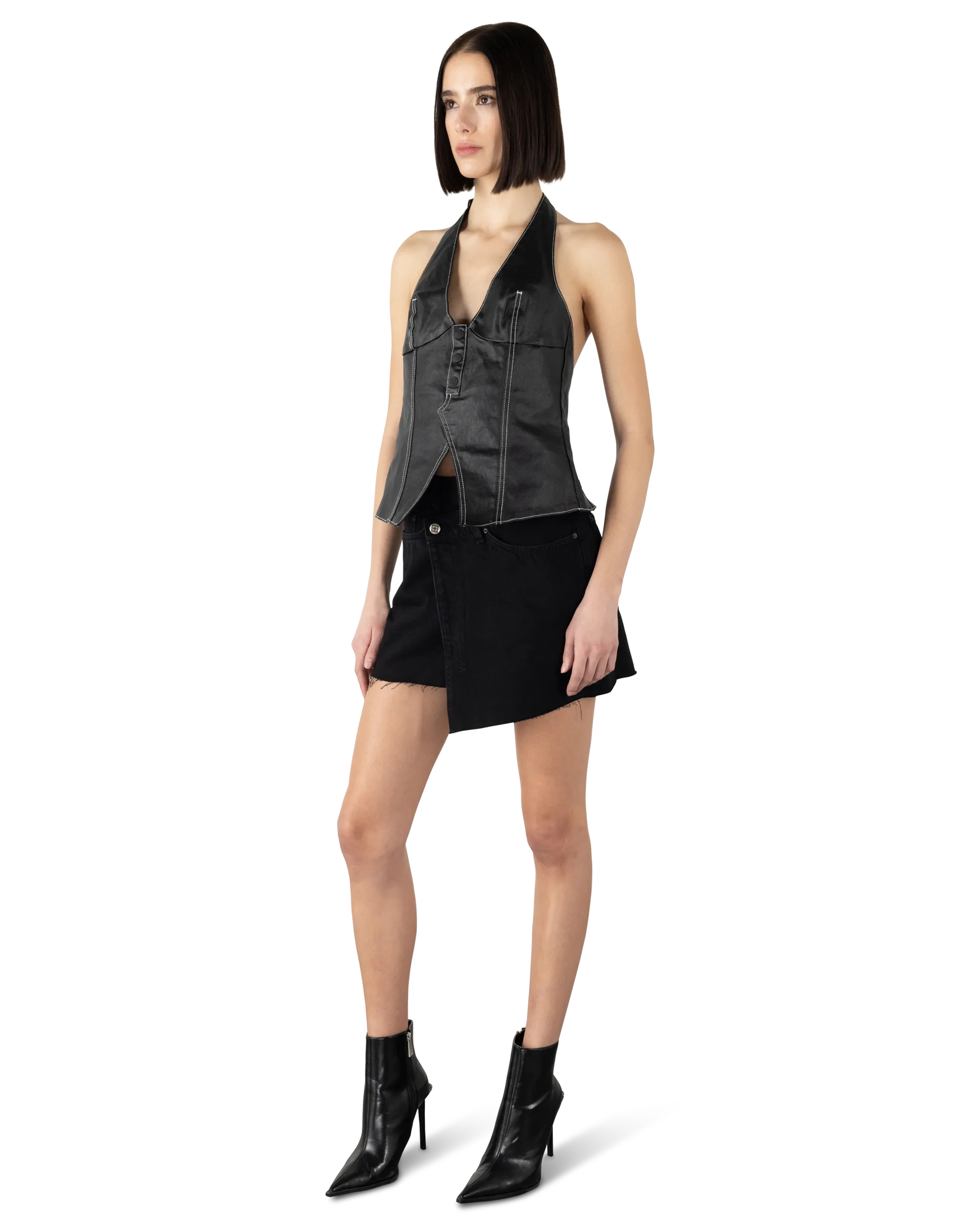 Rap Denim Asymmetrical Mini Ksubi Skirt
