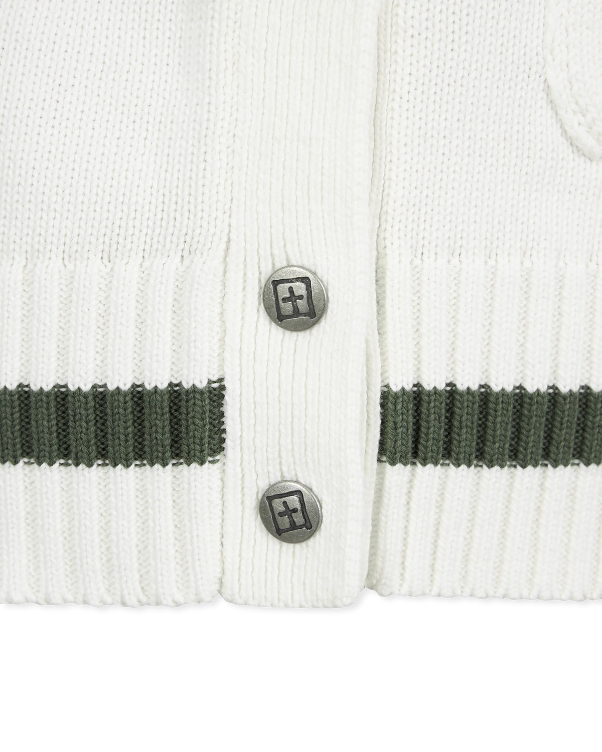 Ecru/Hash Cotton Ksubi Jeans Academy Button-Up Vest by KSUBI | DIHSAN