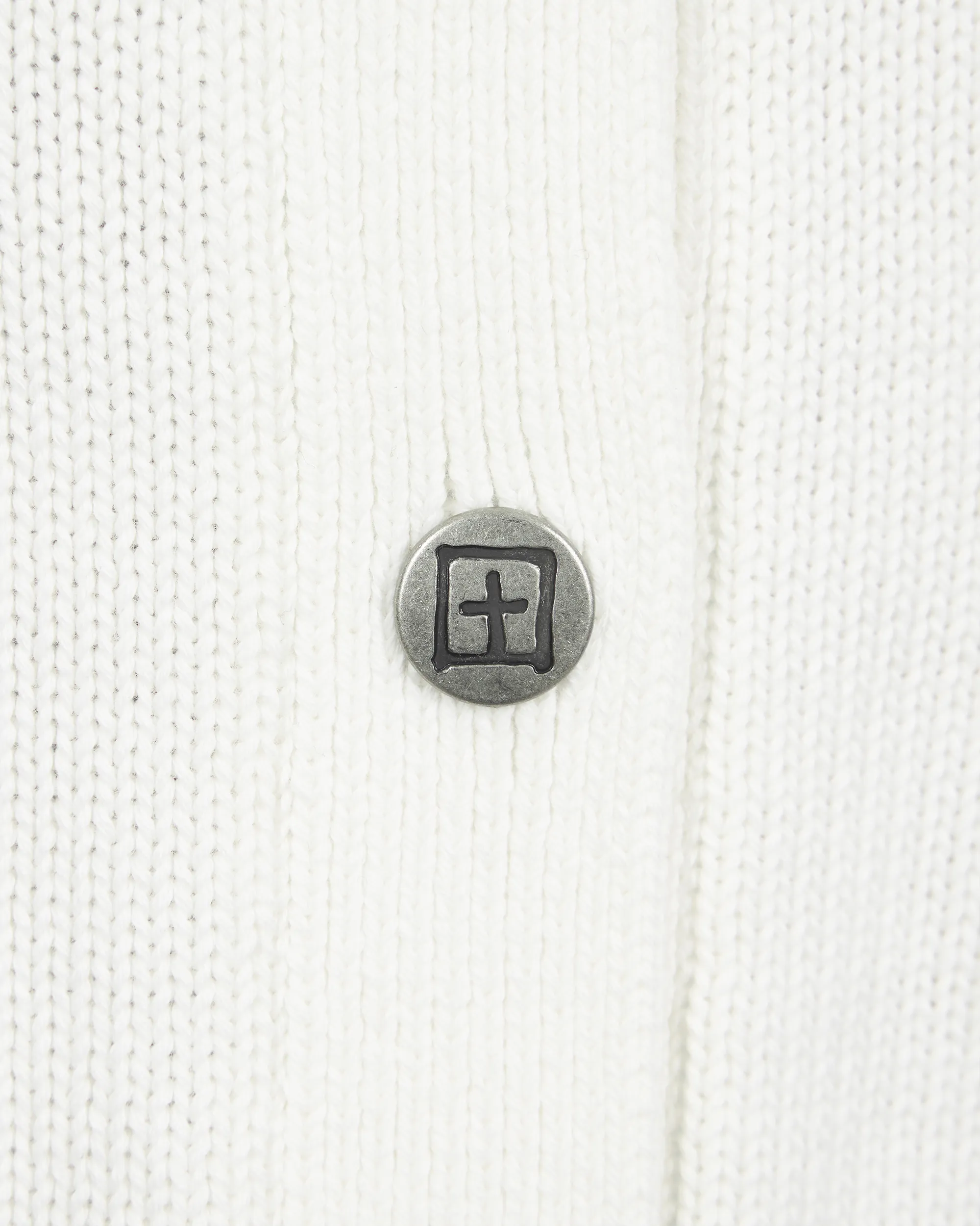 Ecru/Hash Cotton Ksubi Jeans Academy Button-Up Vest by KSUBI | DIHSAN