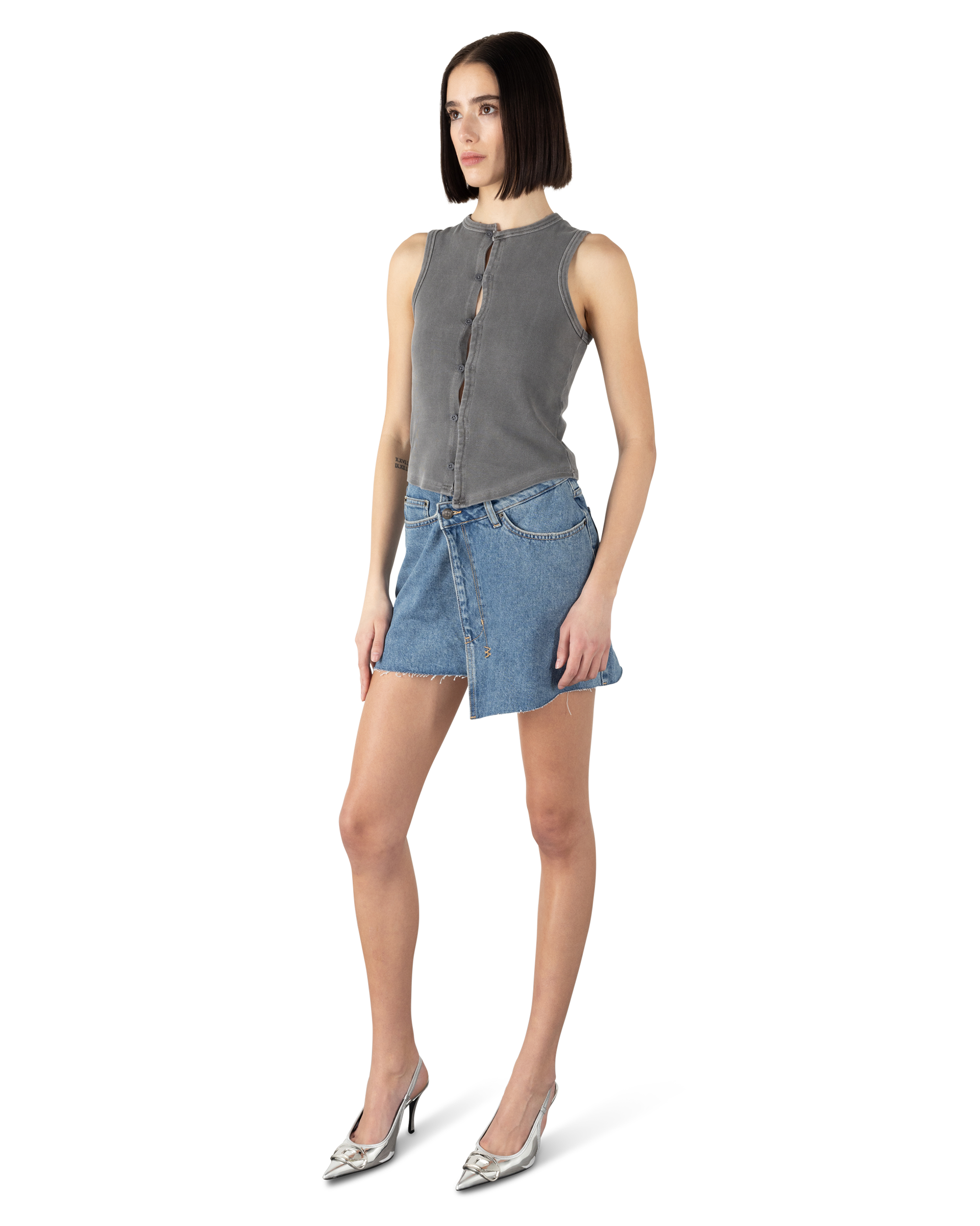 Ksubi Jeans Syndicate Asymmetrical Xtra Rework Tank
