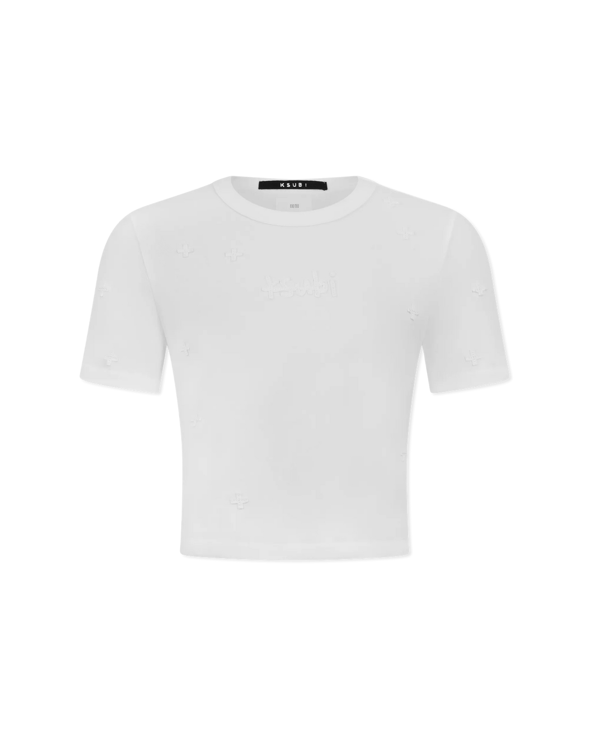 White Cotton Blend Ksubi Jeans 1999 Plus Baby T-shirt by KSUBI | DIHSAN