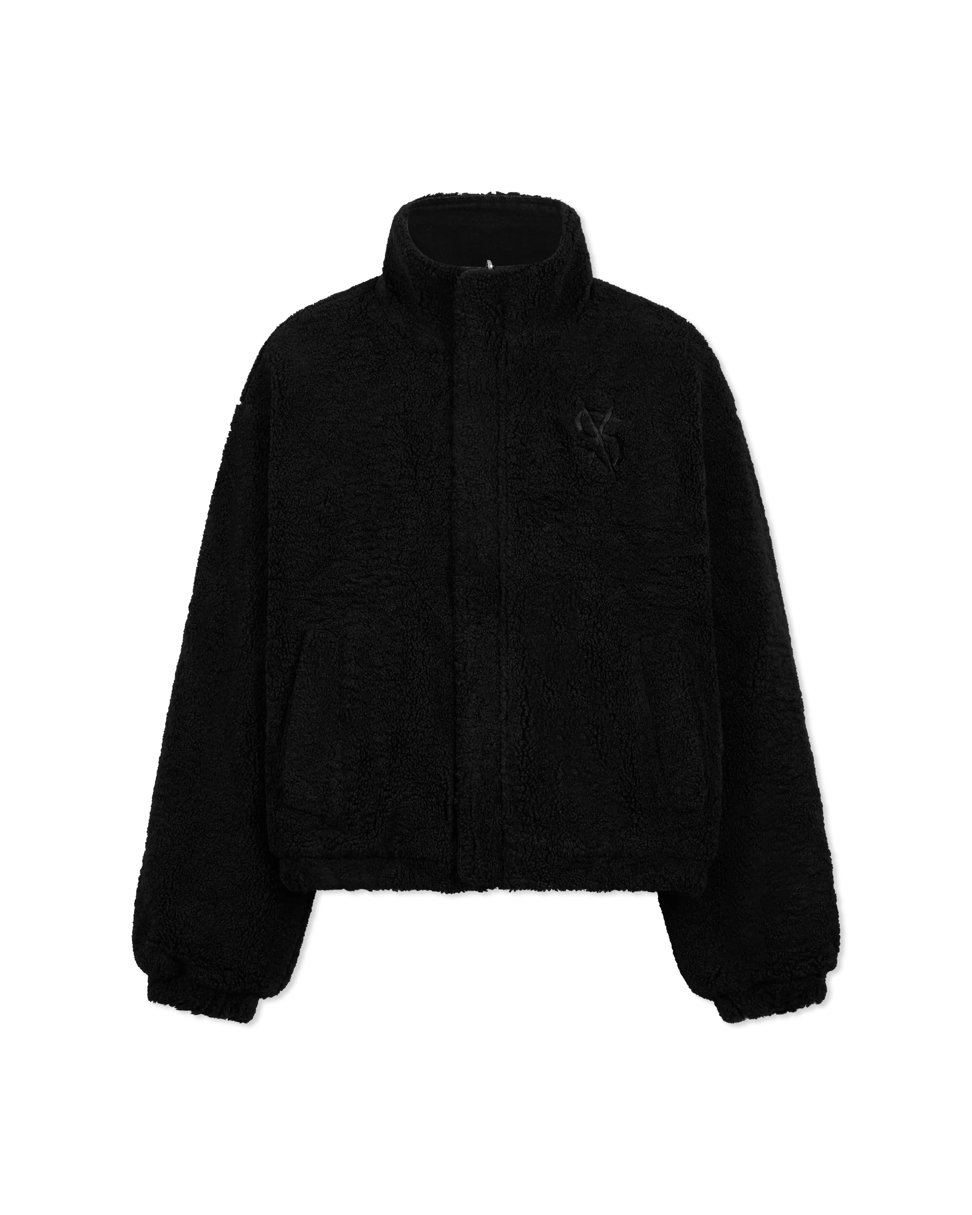 Black Cotton Ksubi Jeans Reversible Denim & Fleece Kraftwerk Puffer Jacket by KSUBI | DIHSAN