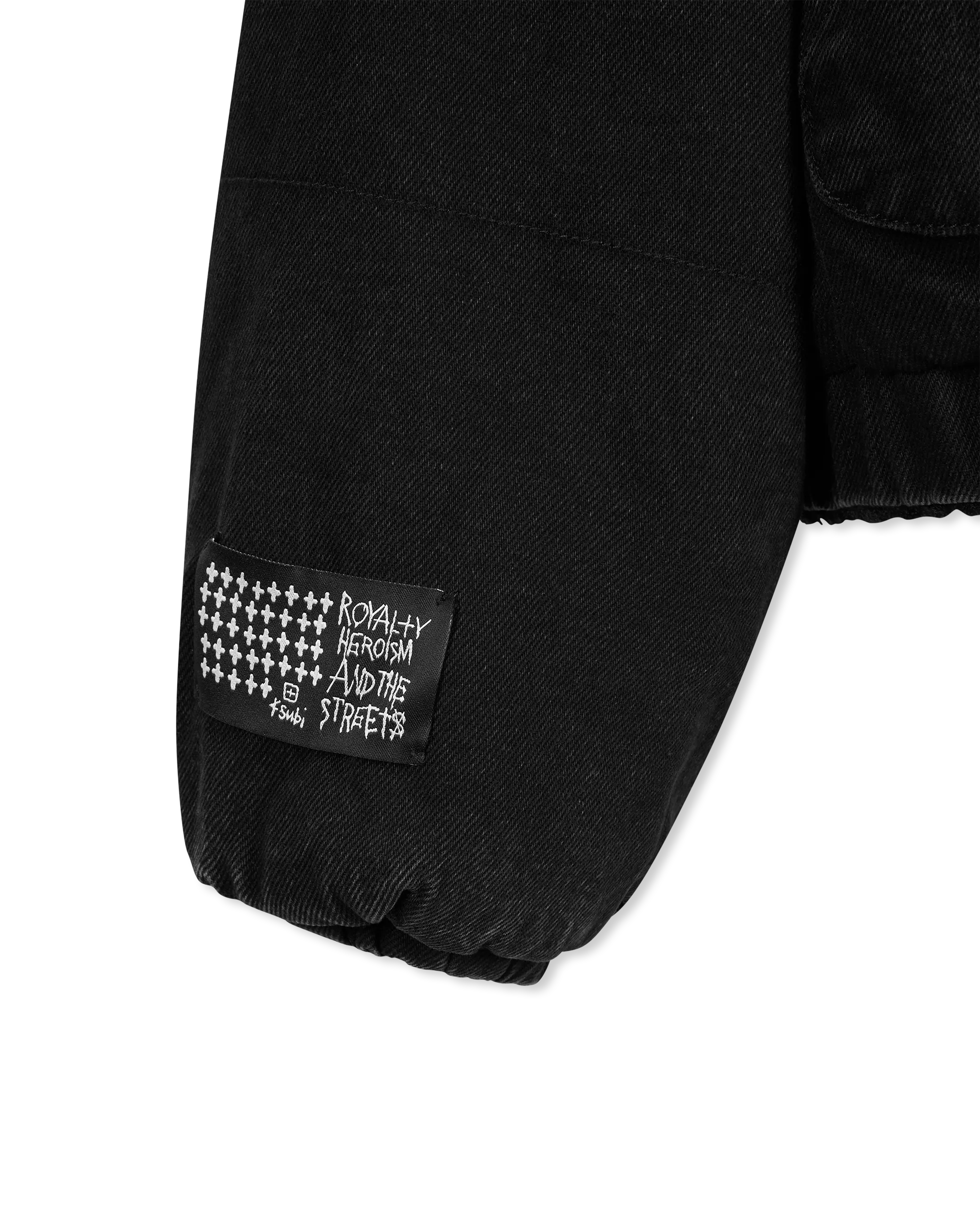 Black Cotton Ksubi Jeans Reversible Denim & Fleece Kraftwerk Puffer Jacket by KSUBI | DIHSAN