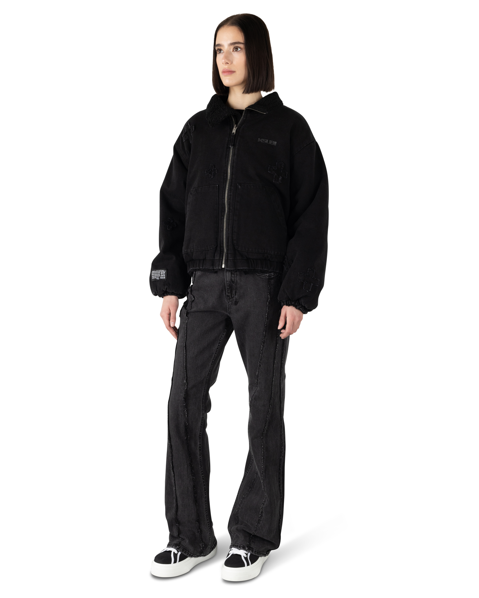 Ksubi Jeans Reversible Denim & Fleece Kraftwerk Puffer Jacket