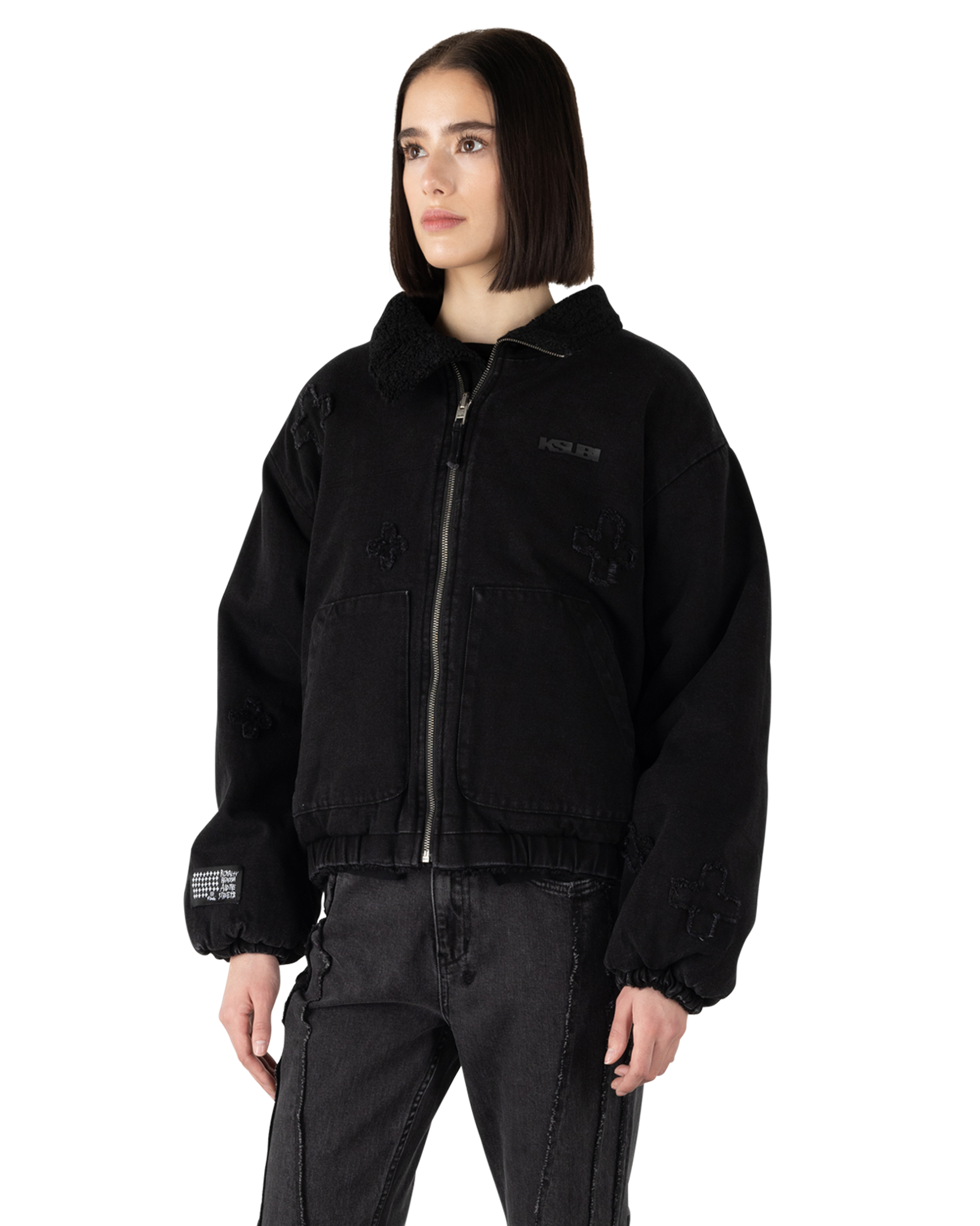 Ksubi Jeans Reversible Denim & Fleece Kraftwerk Puffer Jacket