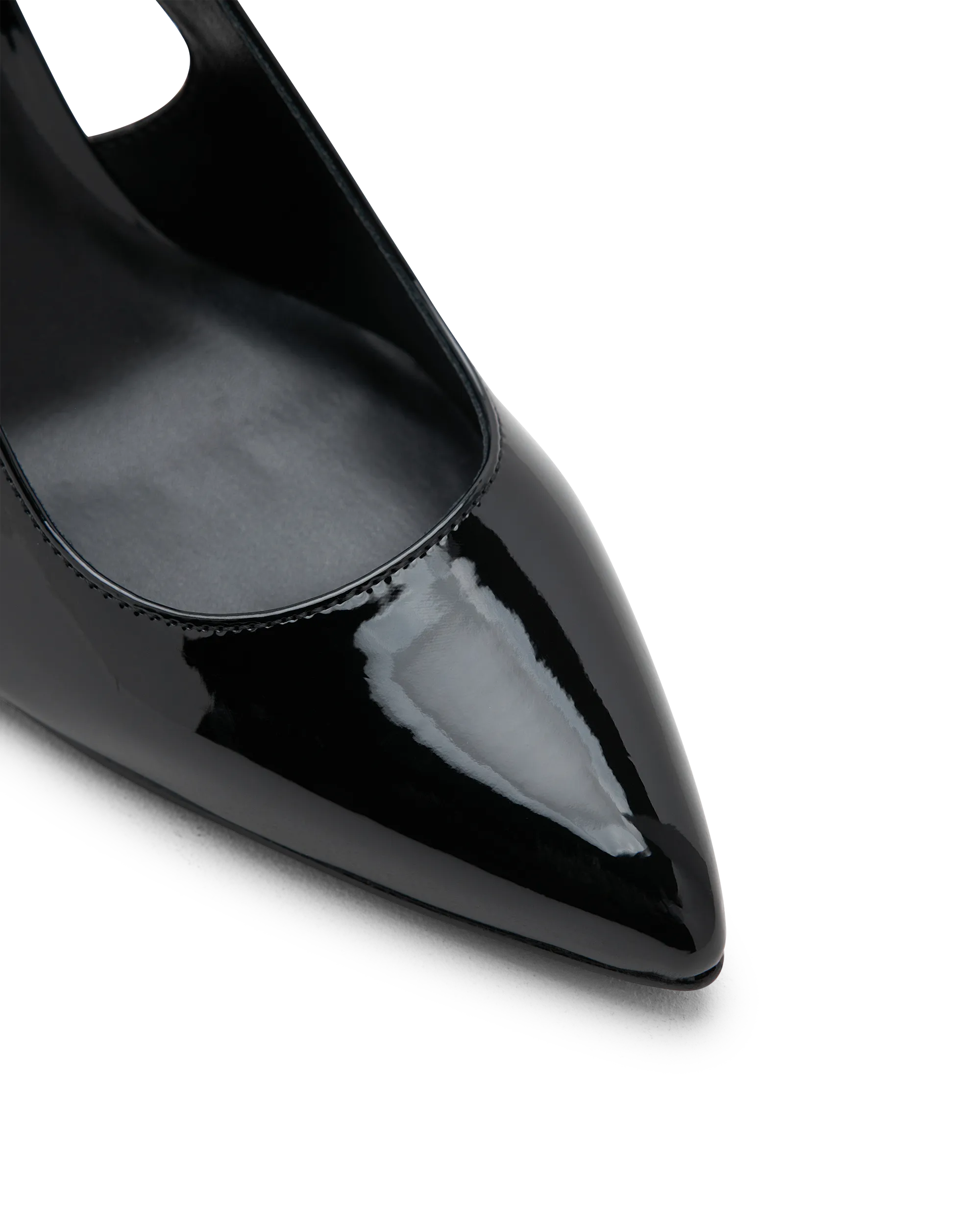Scarlett Patent Faux-Leather Slingback Pumps