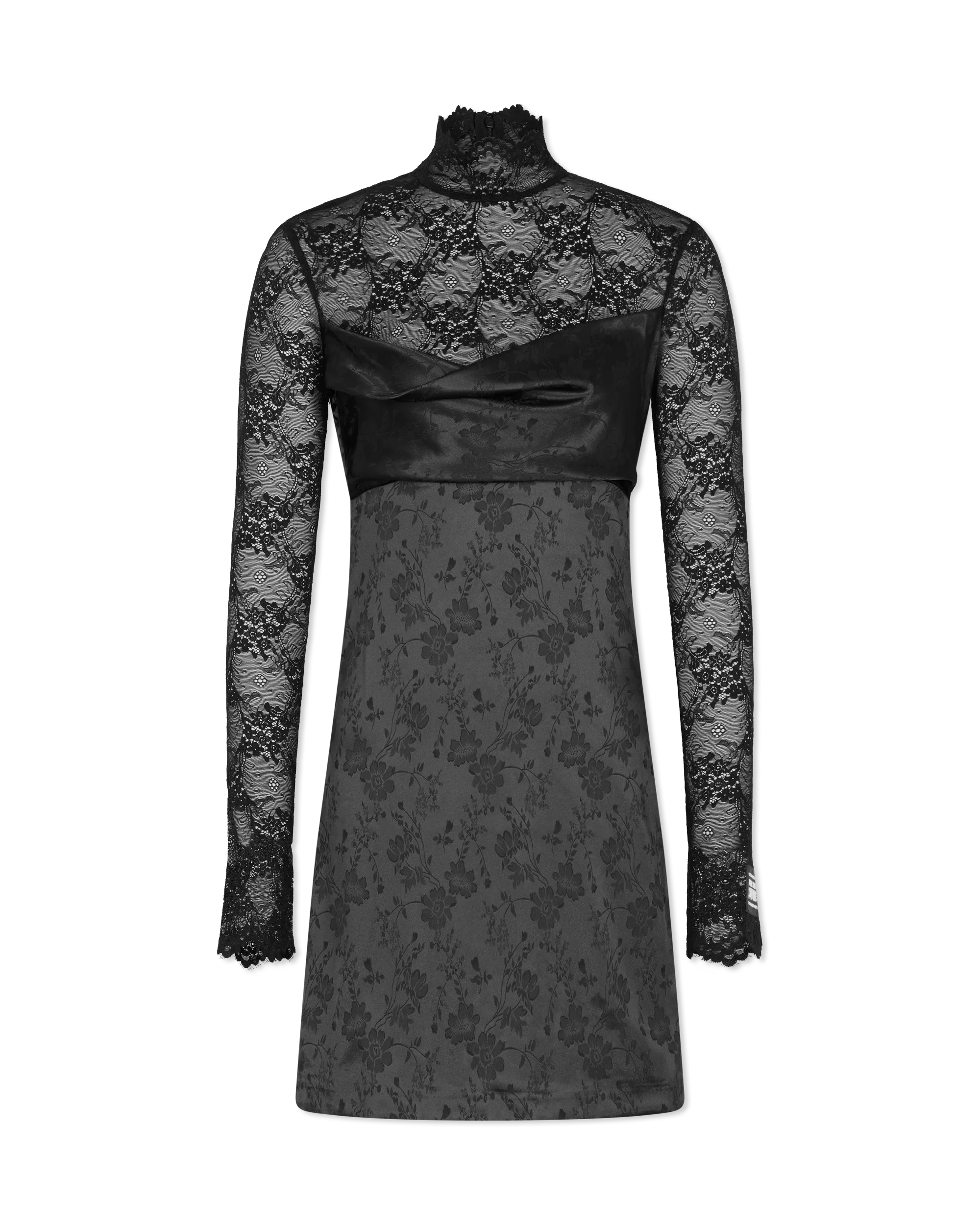 Lace Flowers Mini Dress