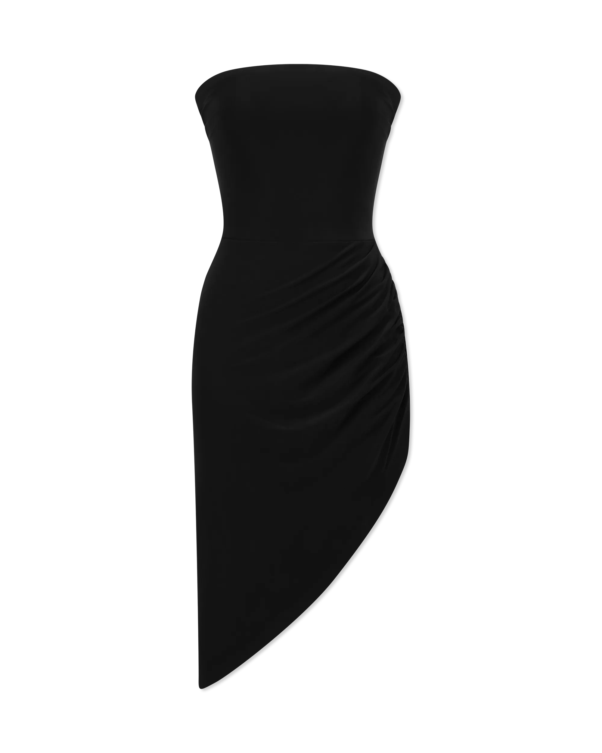 Strapless Side Drape Mini Dress - DIHSAN