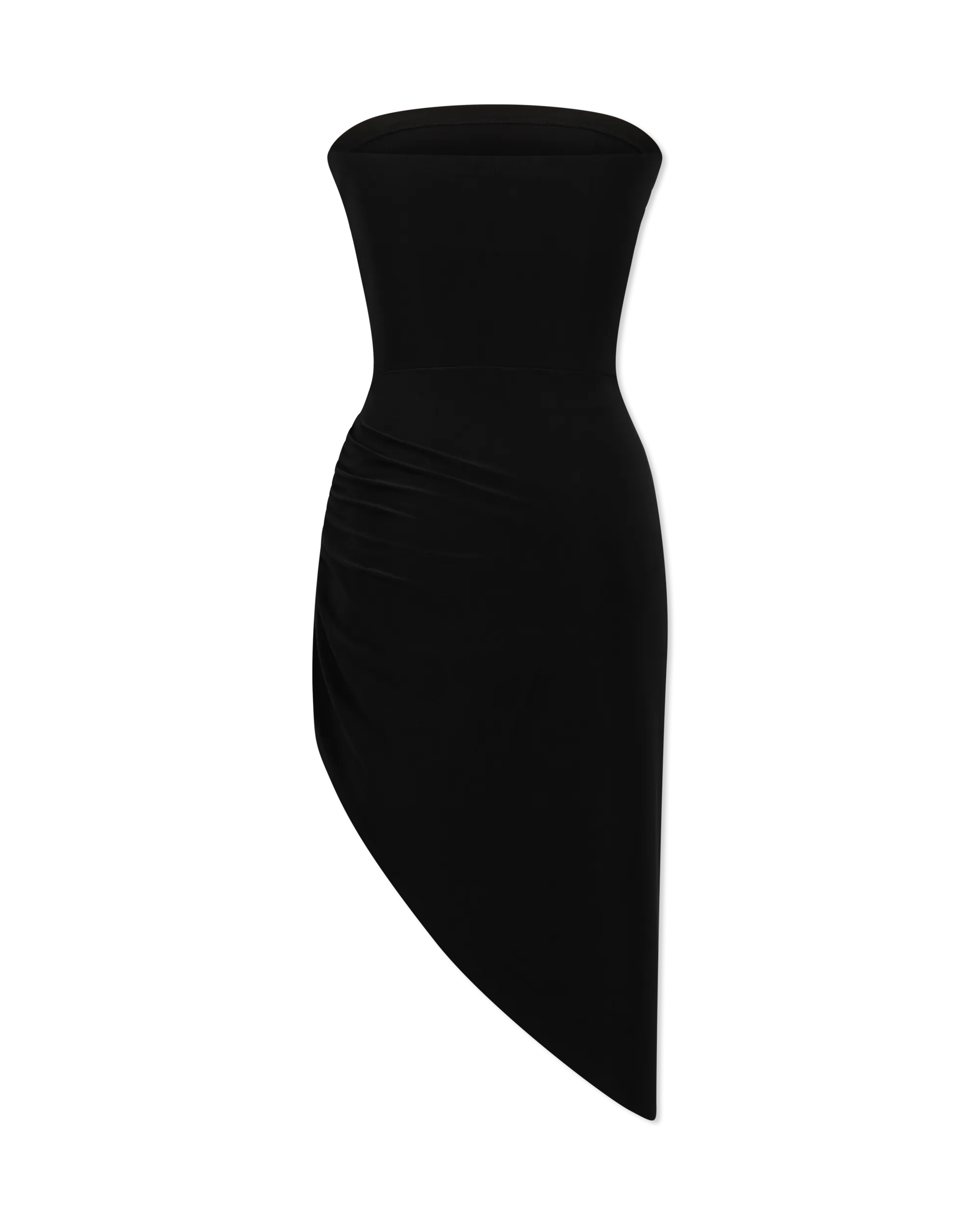 Strapless Side Drape Mini Dress - DIHSAN