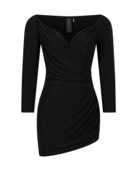 Off The Shoulder Side Drape Pickleball Mini Dress - DIHSAN