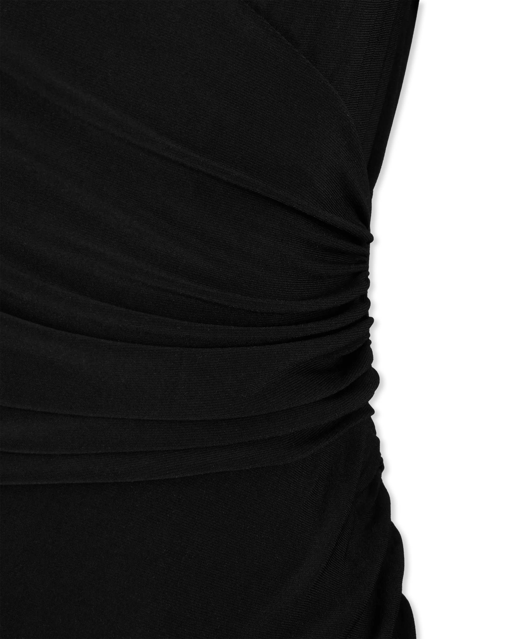 Off The Shoulder Sweetheart Side Drape Gown - DIHSAN