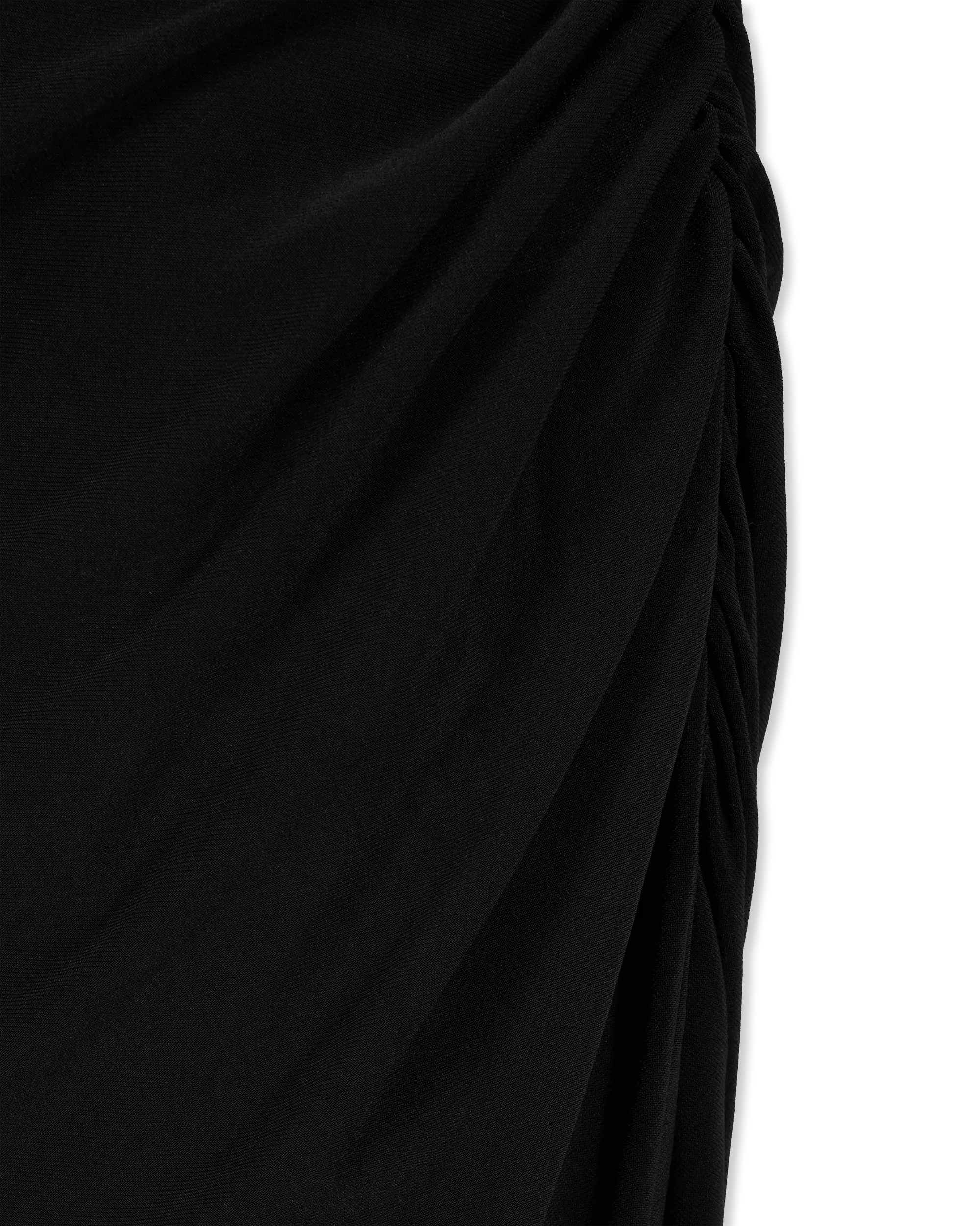 Off The Shoulder Sweetheart Side Drape Gown - DIHSAN