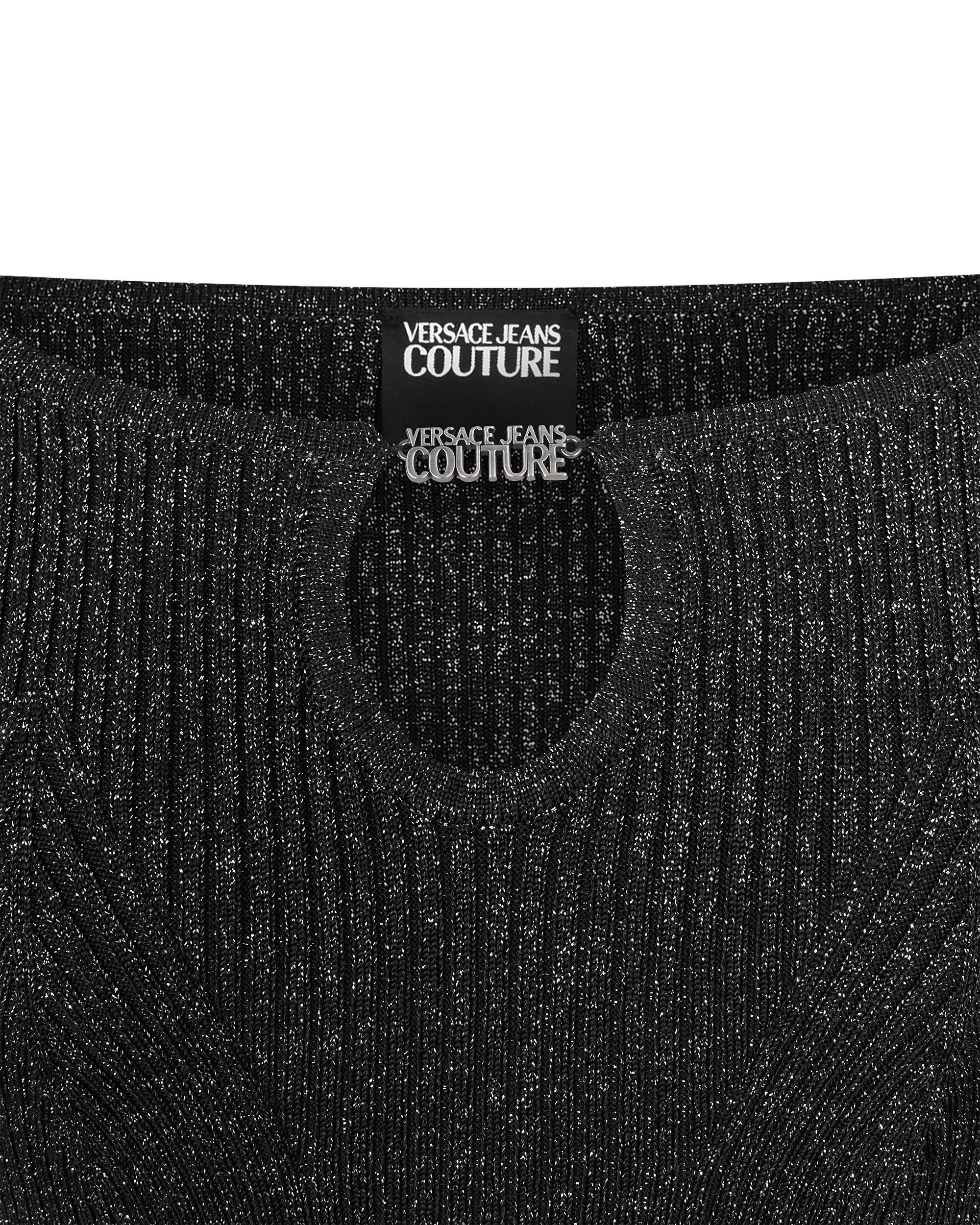 Ribbed Lurex Mini Dress